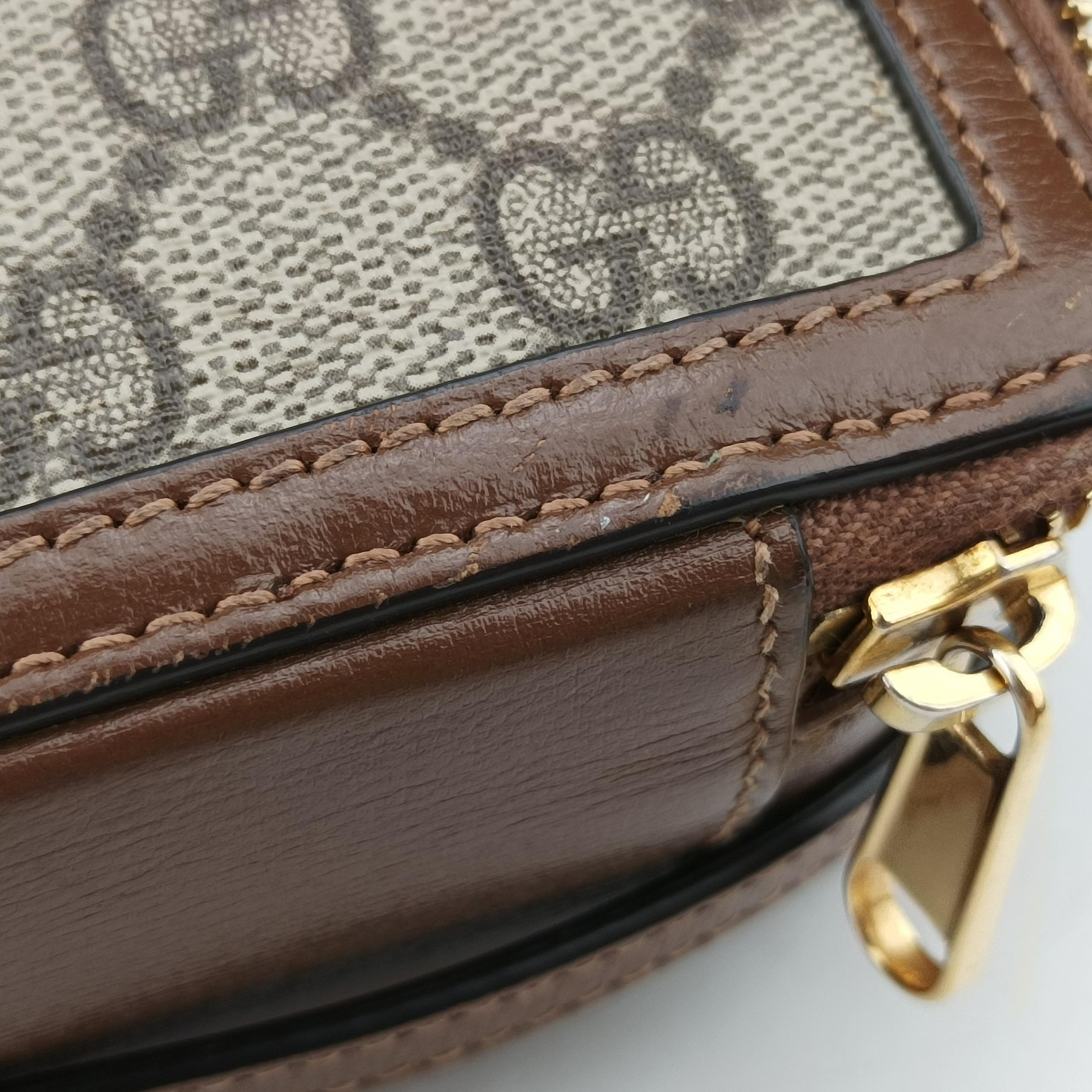 Pre-owned Gucci Interlocking G Brown PVC coated canvas 671674 shoulderbag | stylenewstar