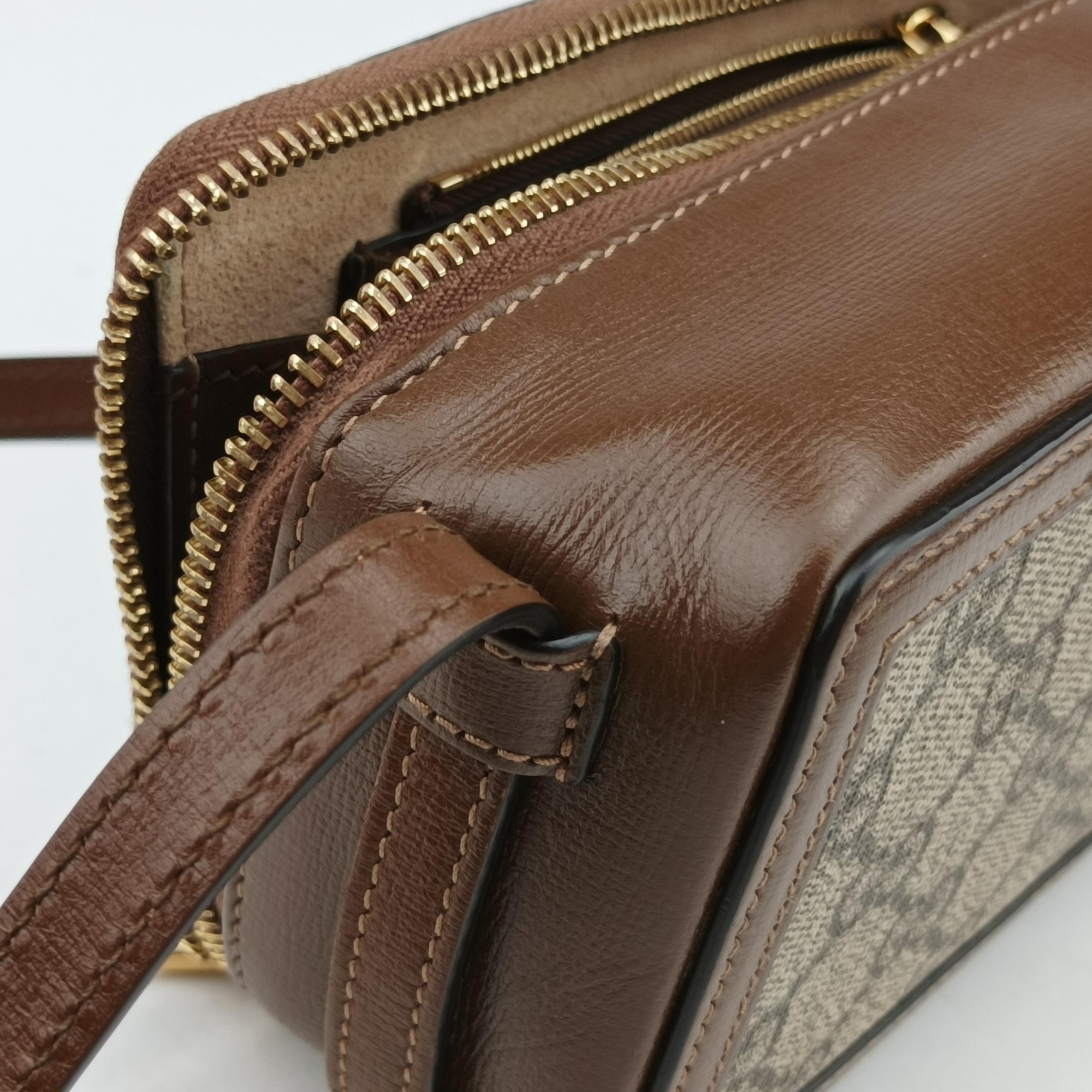 Pre-owned Gucci Interlocking G Brown PVC coated canvas 671674 shoulderbag | stylenewstar