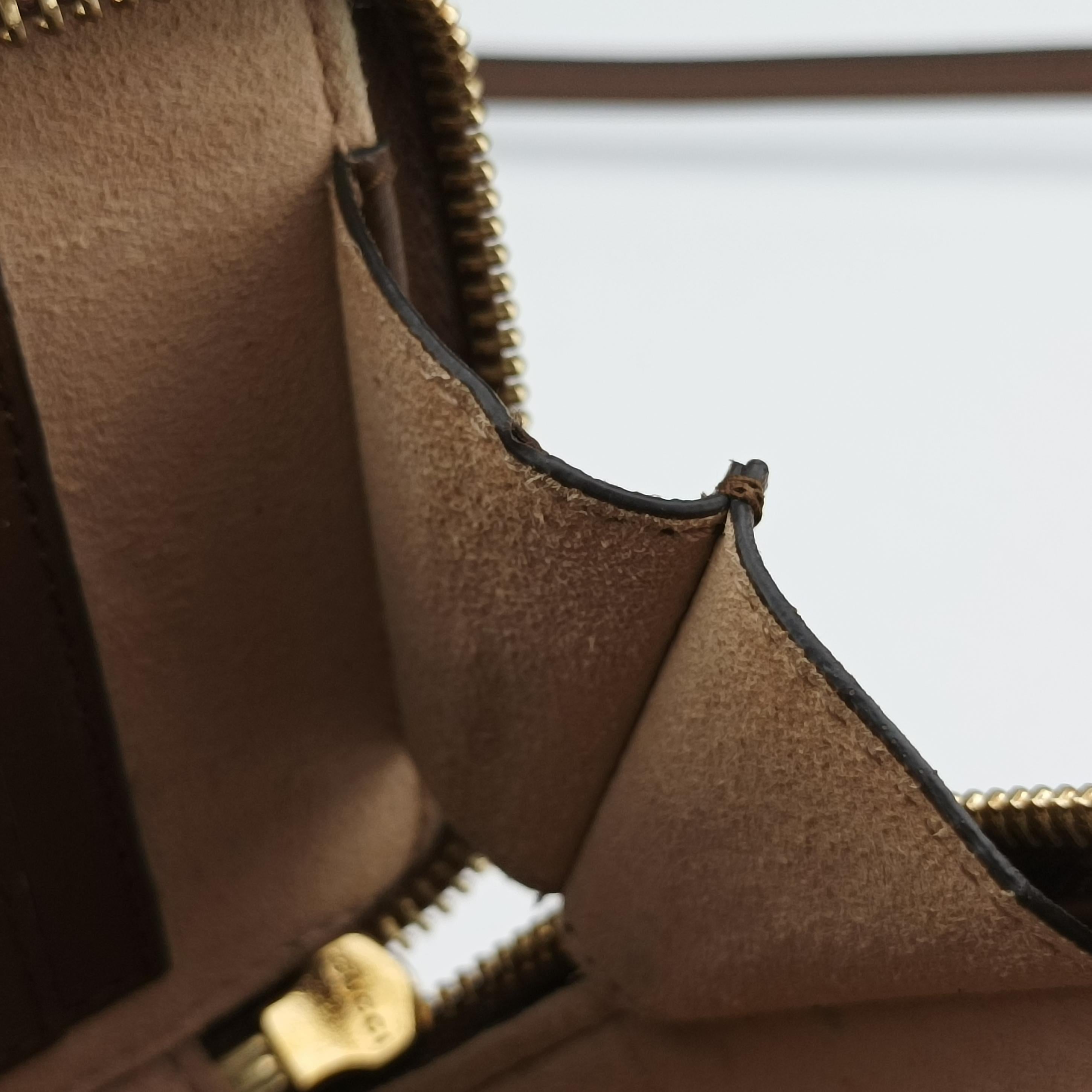 Pre-owned Gucci Interlocking G Brown PVC coated canvas 671674 shoulderbag | stylenewstar