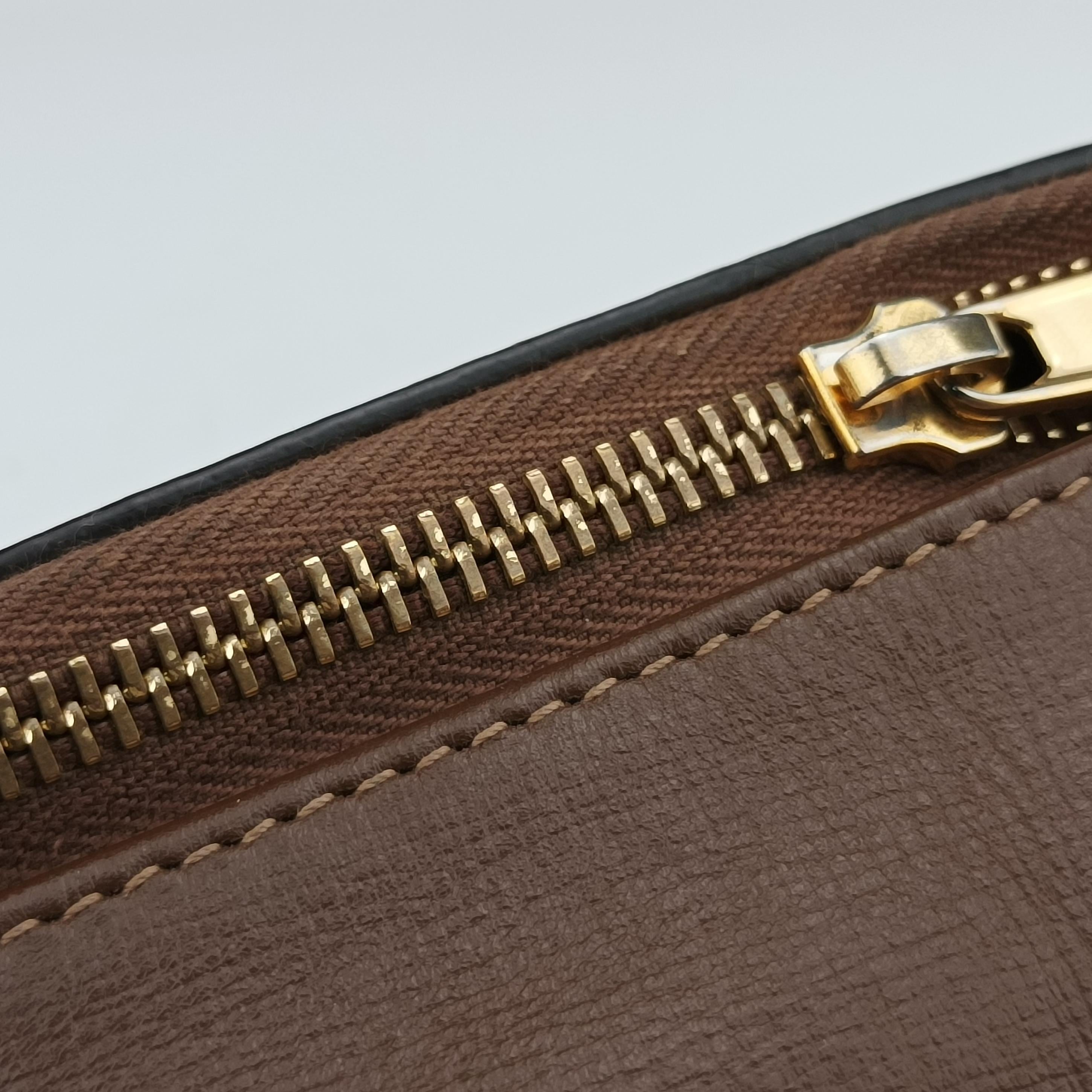 Pre-owned Gucci Interlocking G Brown PVC coated canvas 671674 shoulderbag | stylenewstar