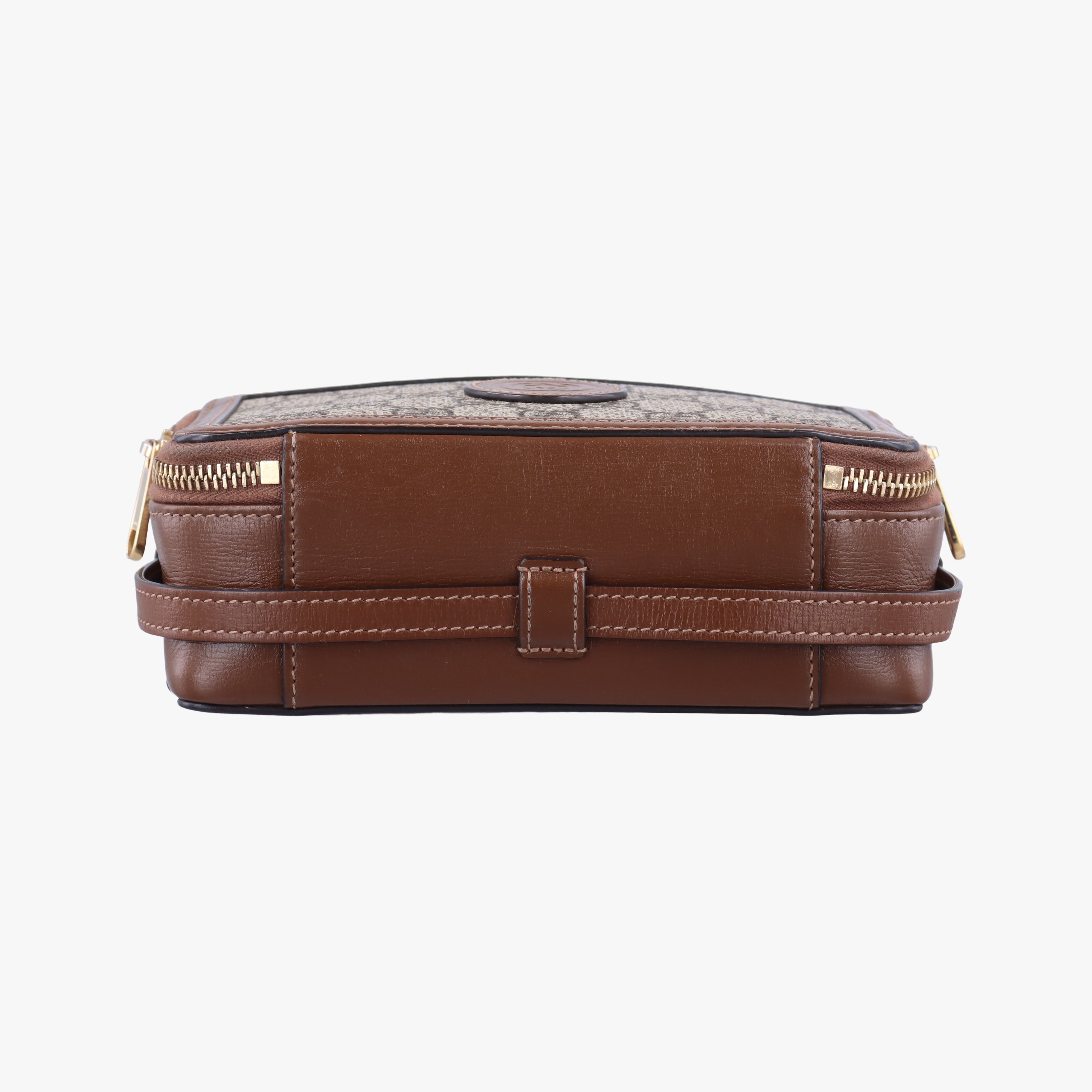 Pre-owned Gucci Interlocking G Brown PVC coated canvas 671674 shoulderbag | stylenewstar