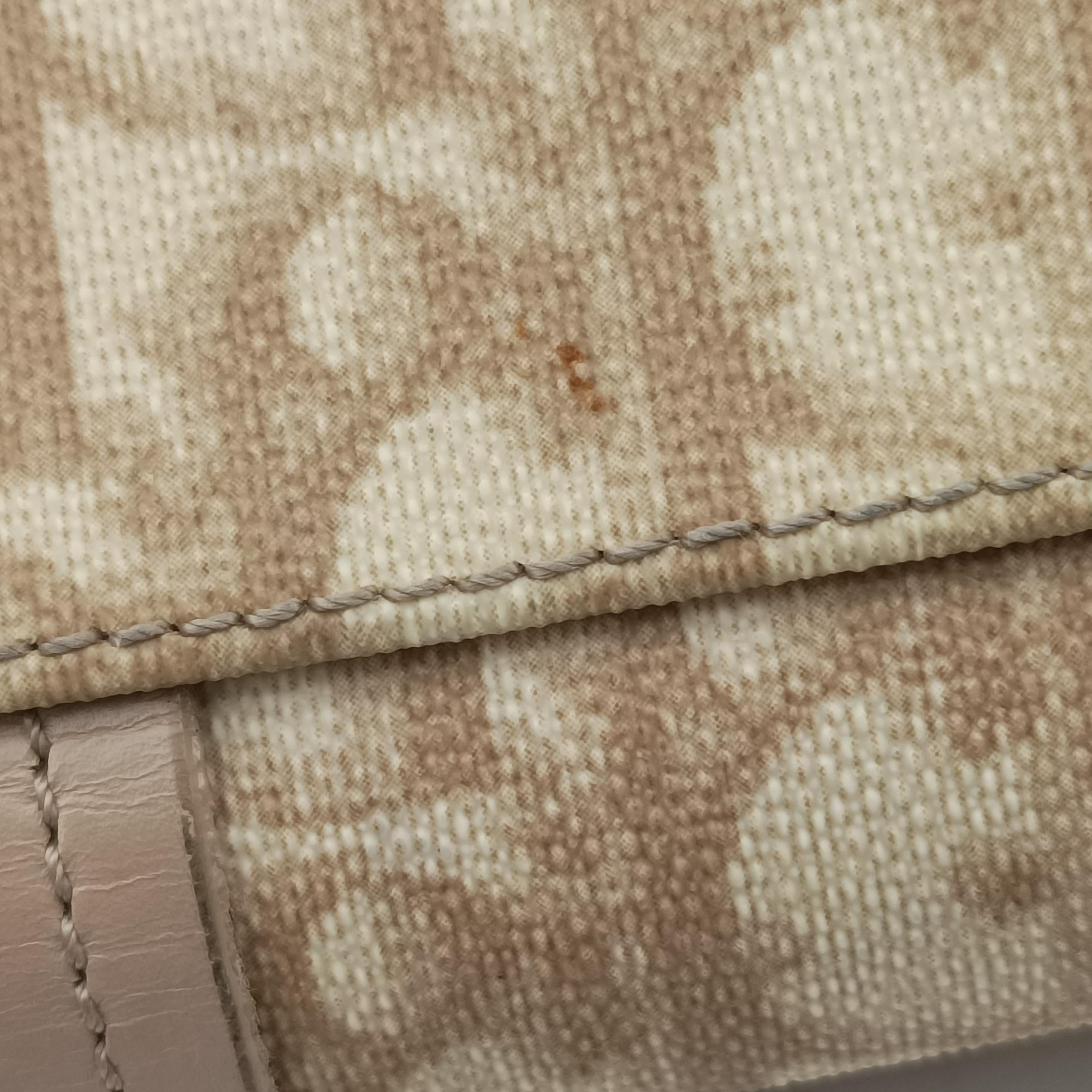 Secondhand Christian Dior Oblique Romantique Trotter Beige x White PVC coated canvas  handbag | stylenewstar