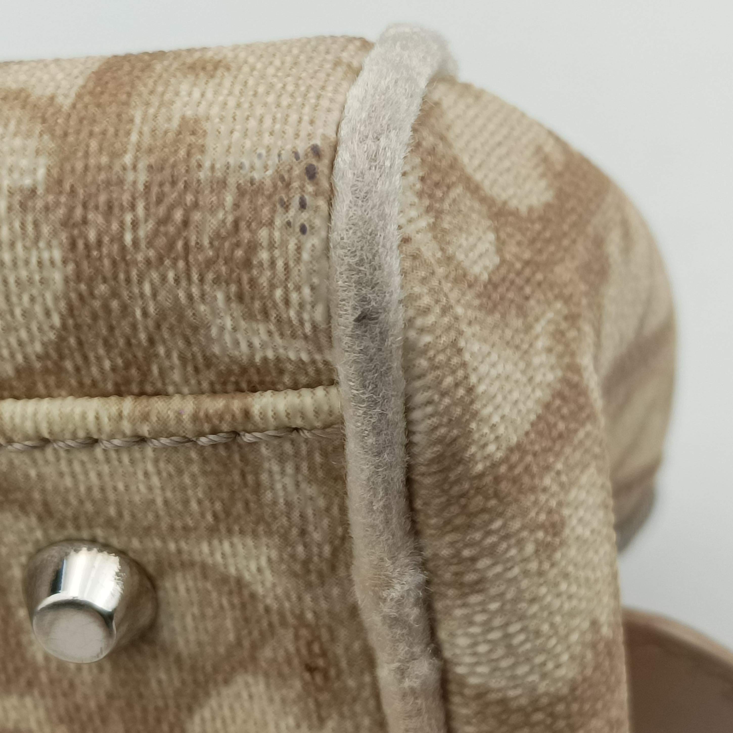 Secondhand Christian Dior Oblique Romantique Trotter Beige x White PVC coated canvas  handbag | stylenewstar