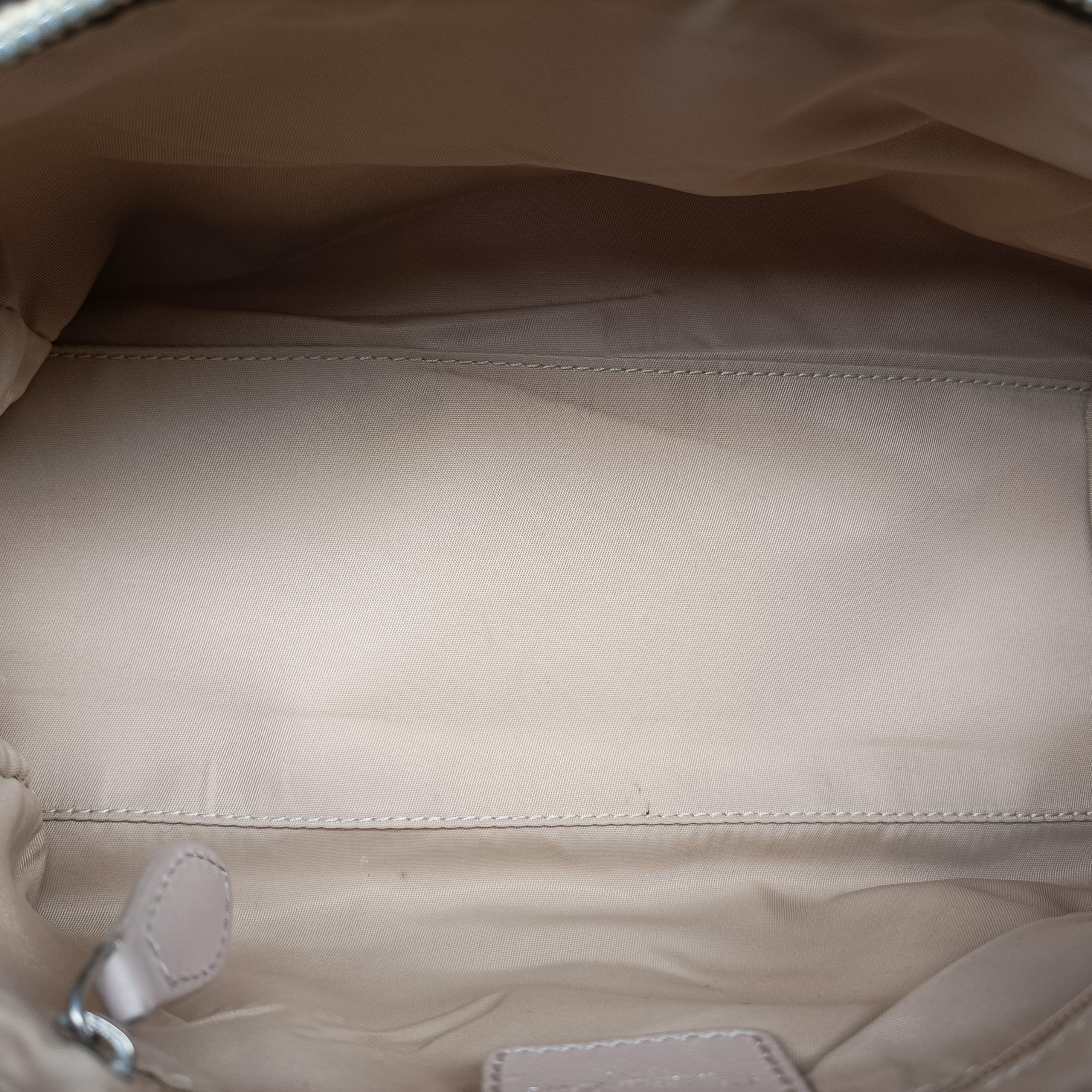 Secondhand Christian Dior Oblique Romantique Trotter Beige x White PVC coated canvas  handbag | stylenewstar