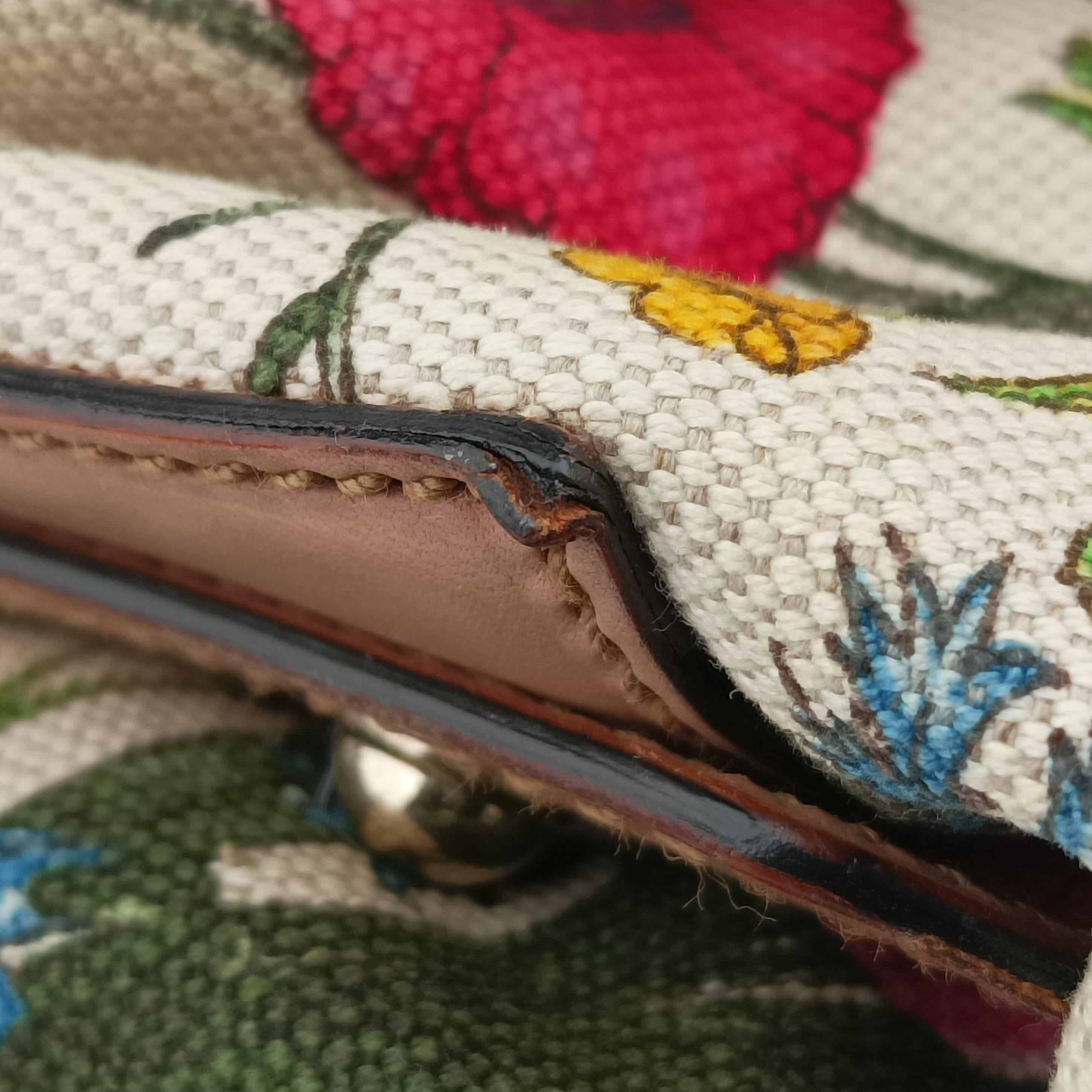 Pre-owned Gucci horsebit hobo White×Multicolour Canvas 115867 handbag | stylenewstar