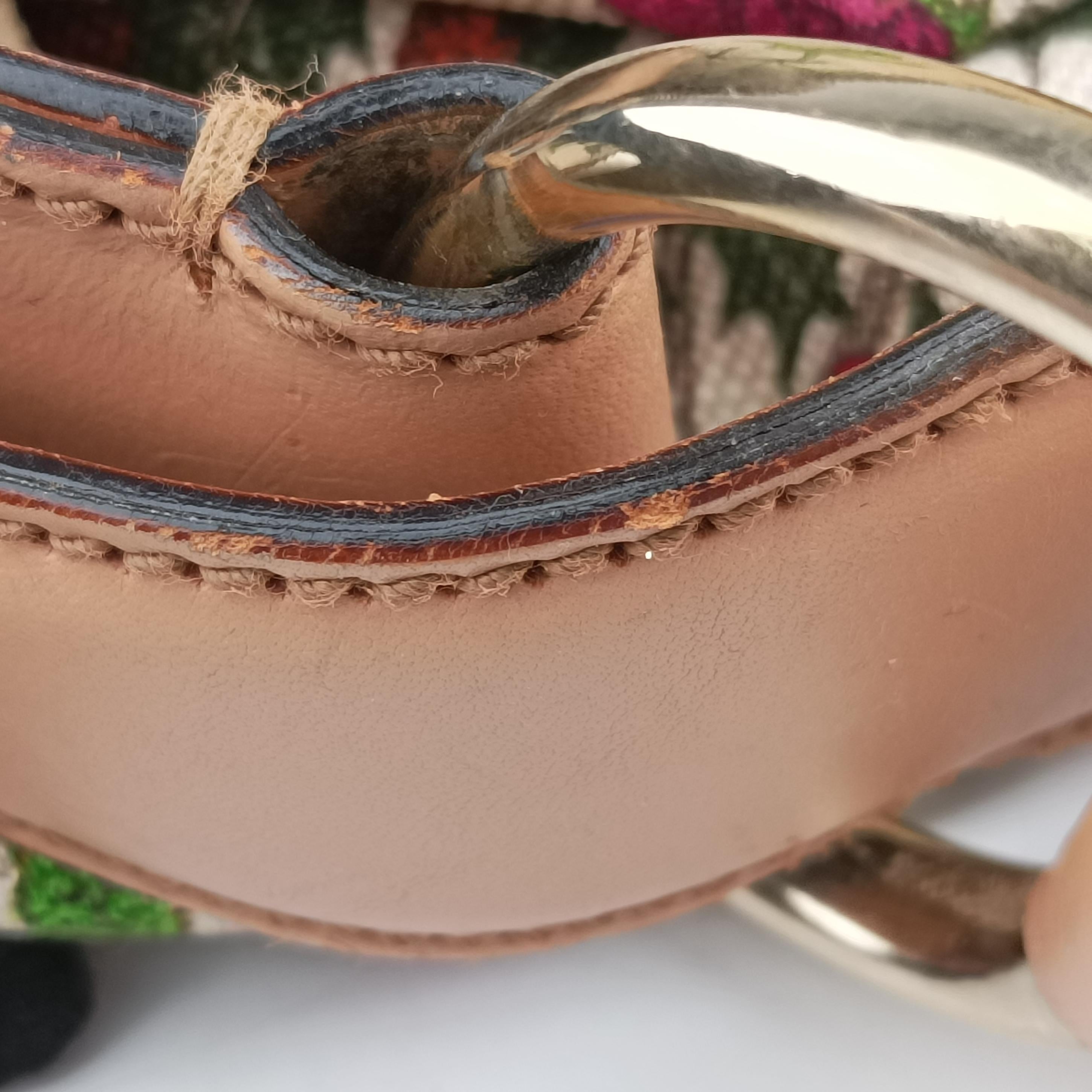 Pre-owned Gucci horsebit hobo White×Multicolour Canvas 115867 handbag | stylenewstar