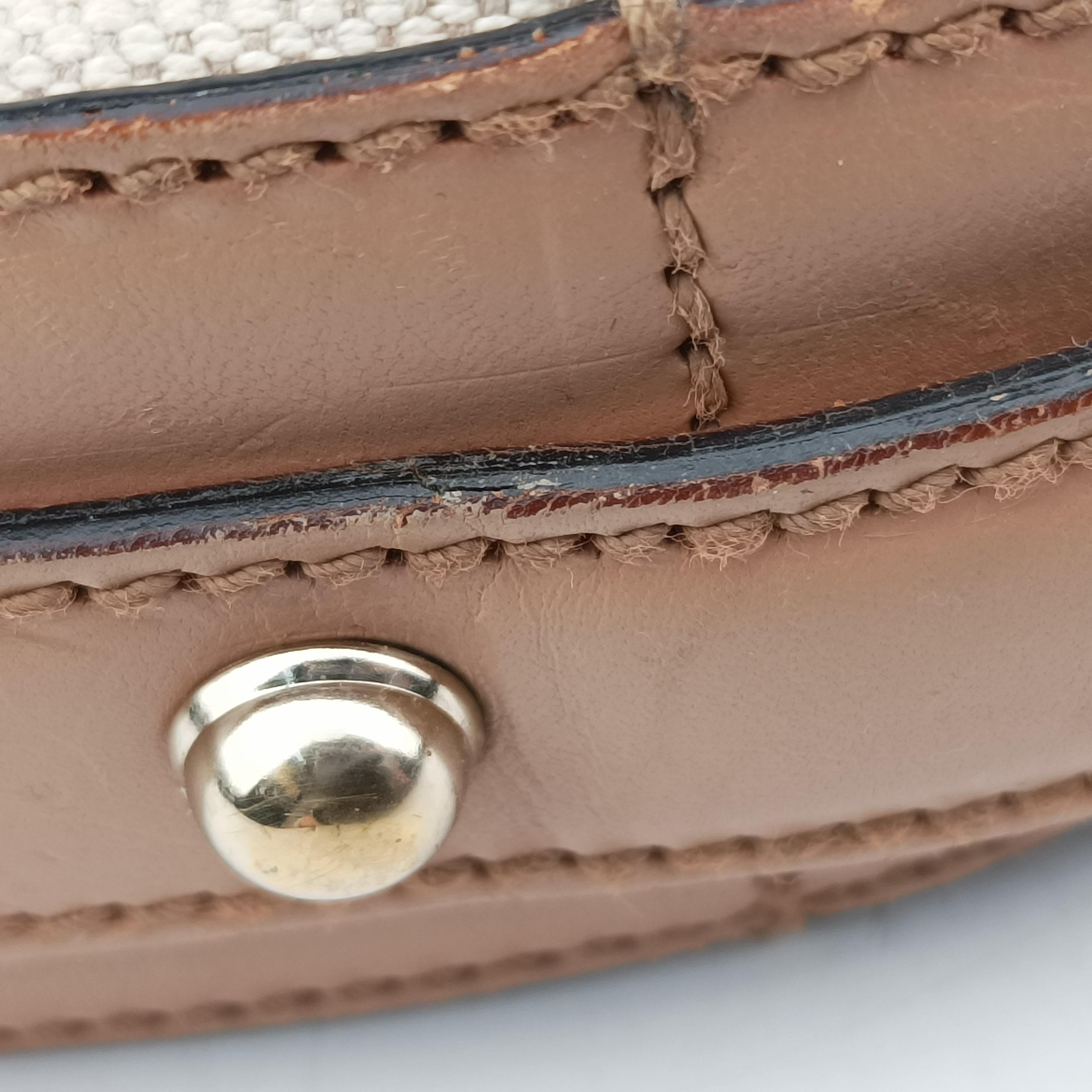 Pre-owned Gucci horsebit hobo White×Multicolour Canvas 115867 handbag | stylenewstar