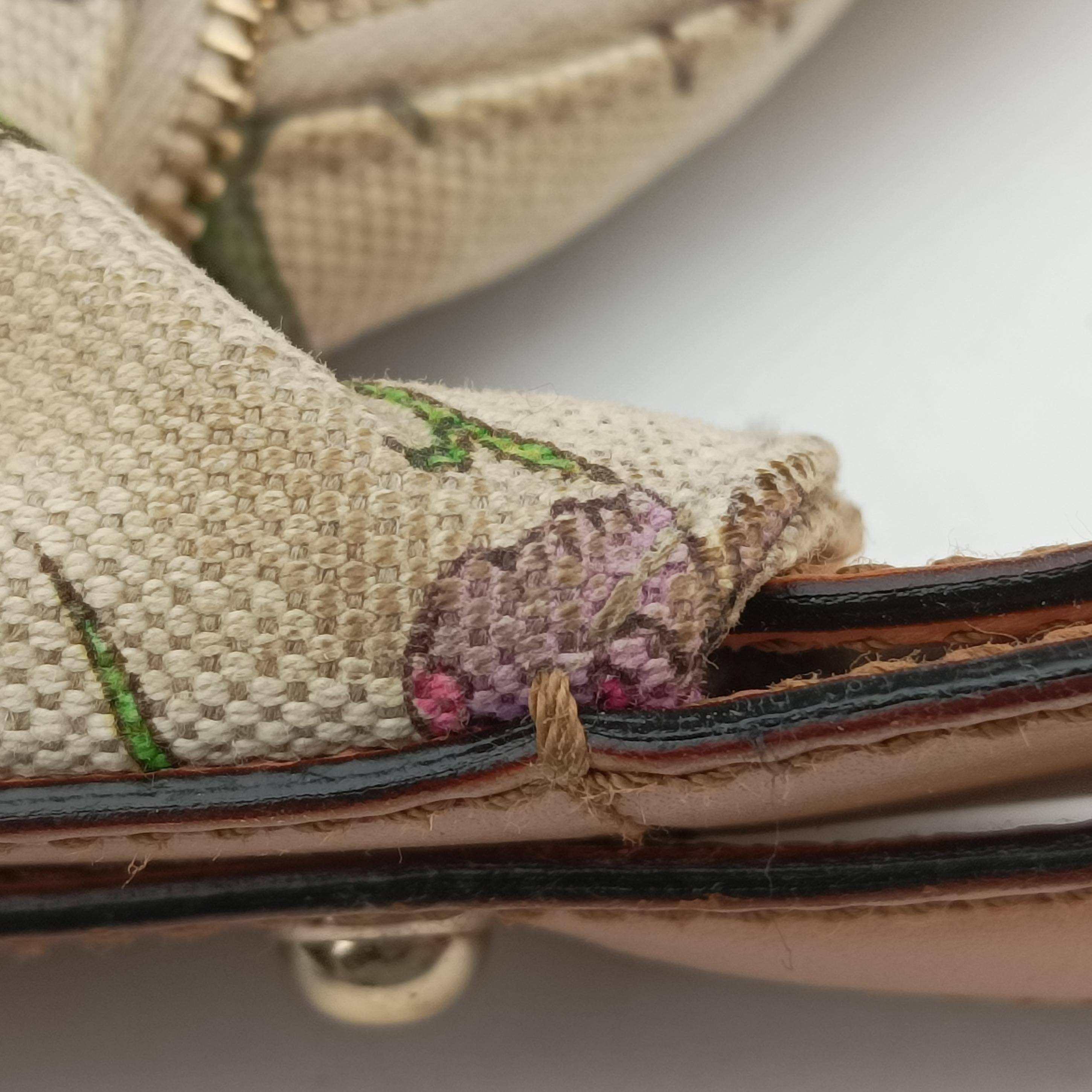 Pre-owned Gucci horsebit hobo White×Multicolour Canvas 115867 handbag | stylenewstar