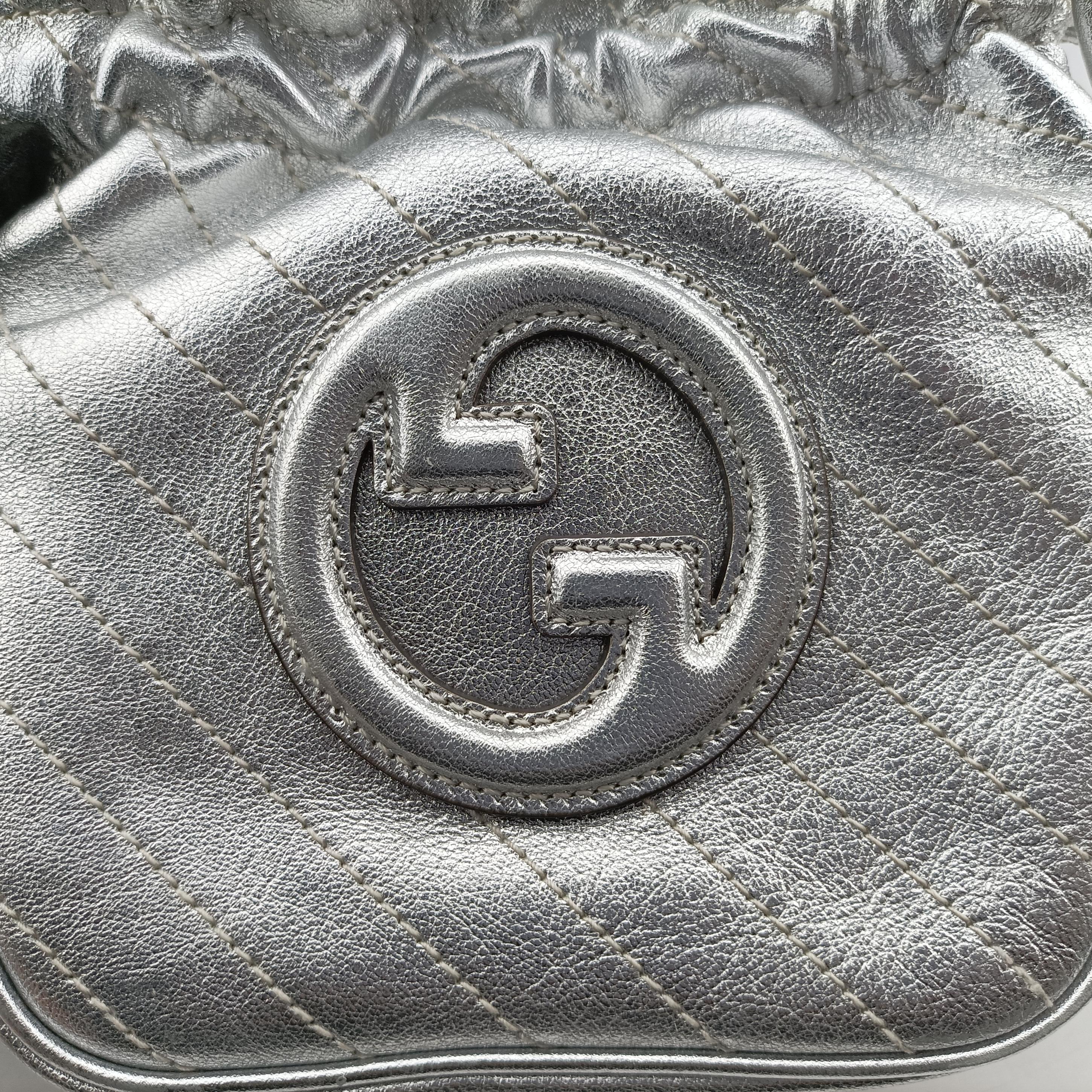 Pre-owned Gucci Blondie Silver Leather 760313 shoulderbag | stylenewstar