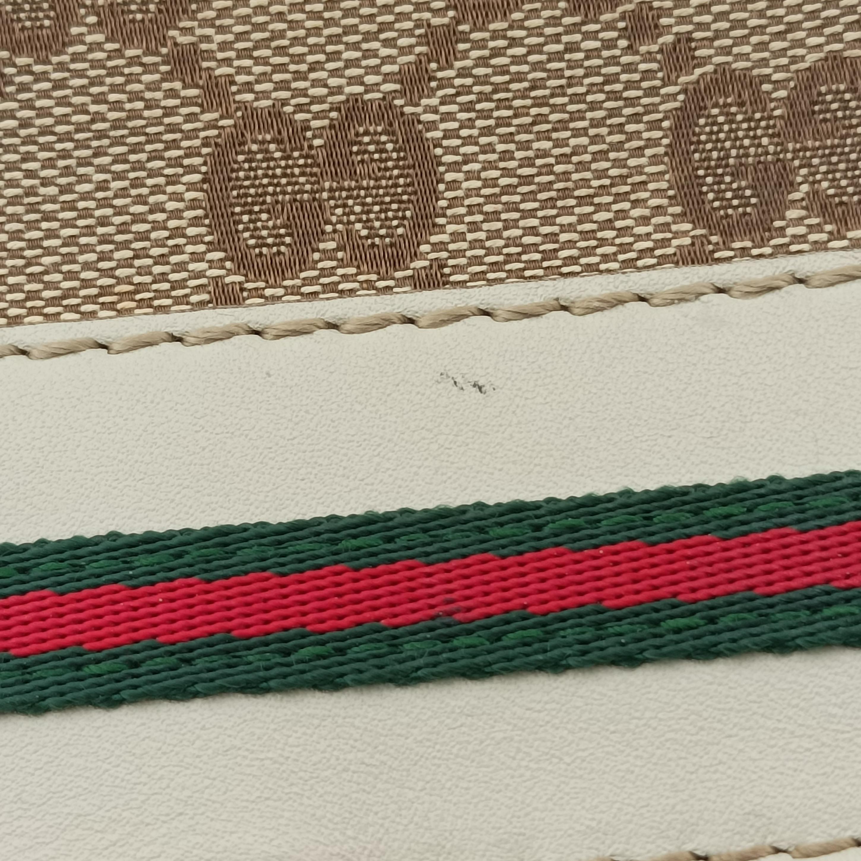Pre-owned Gucci Guccissima Mayfair Beige×Multicolour canvas×leather 257063 handbag | stylenewstar