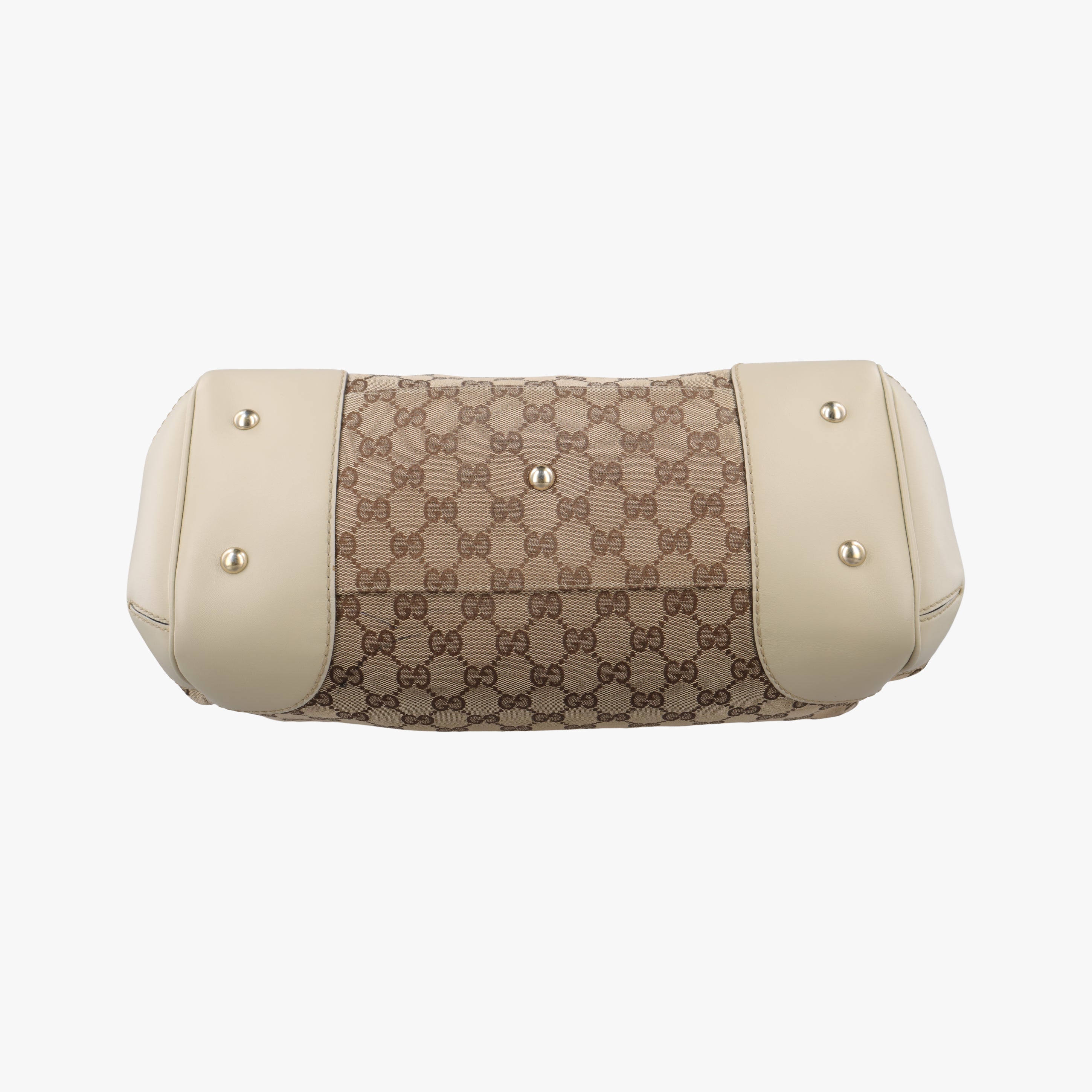 Pre-owned Gucci Guccissima Mayfair Beige×Multicolour canvas×leather 257063 handbag | stylenewstar