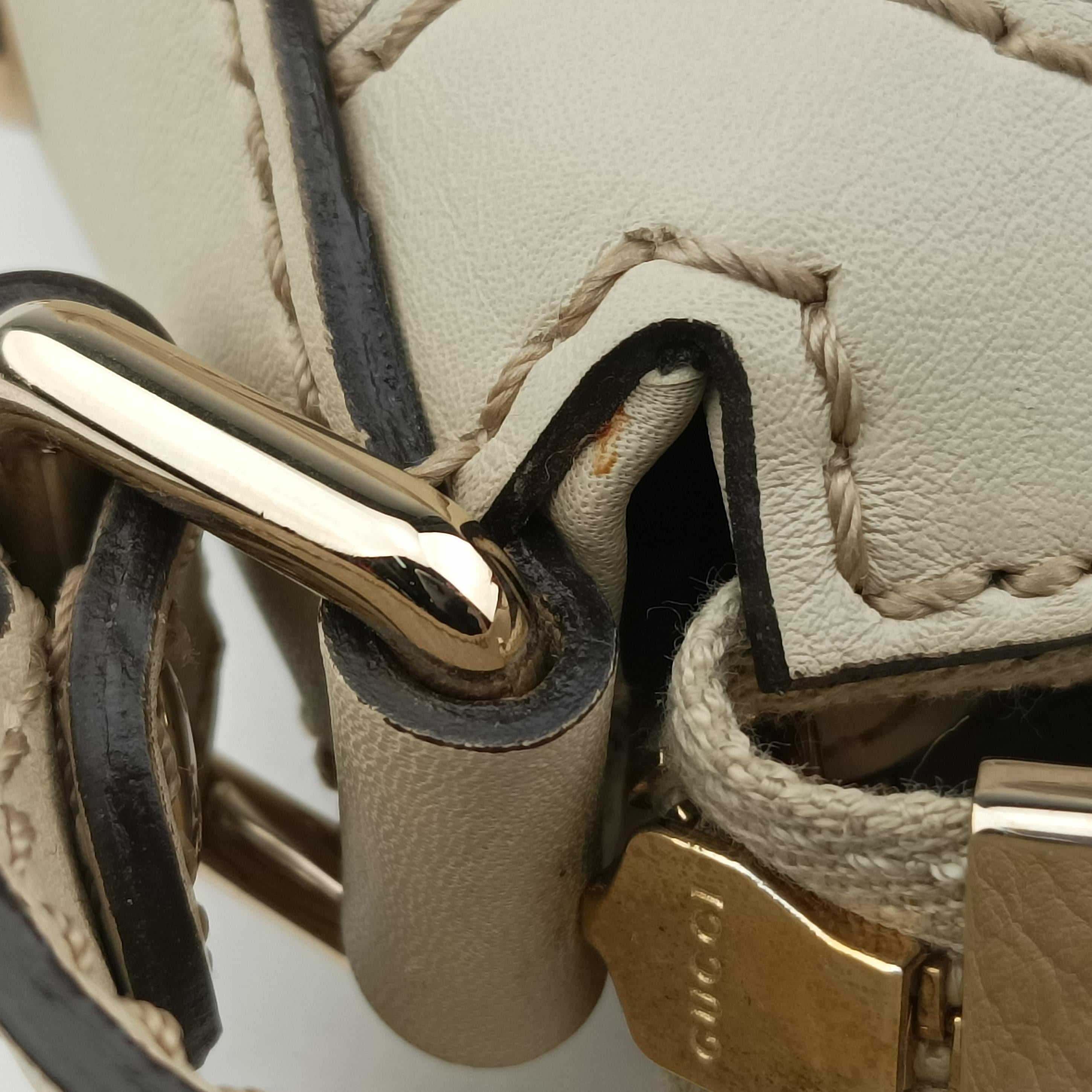 Secondhand Gucci Sukey White Leather 232955 shoulderbag | stylenewstar