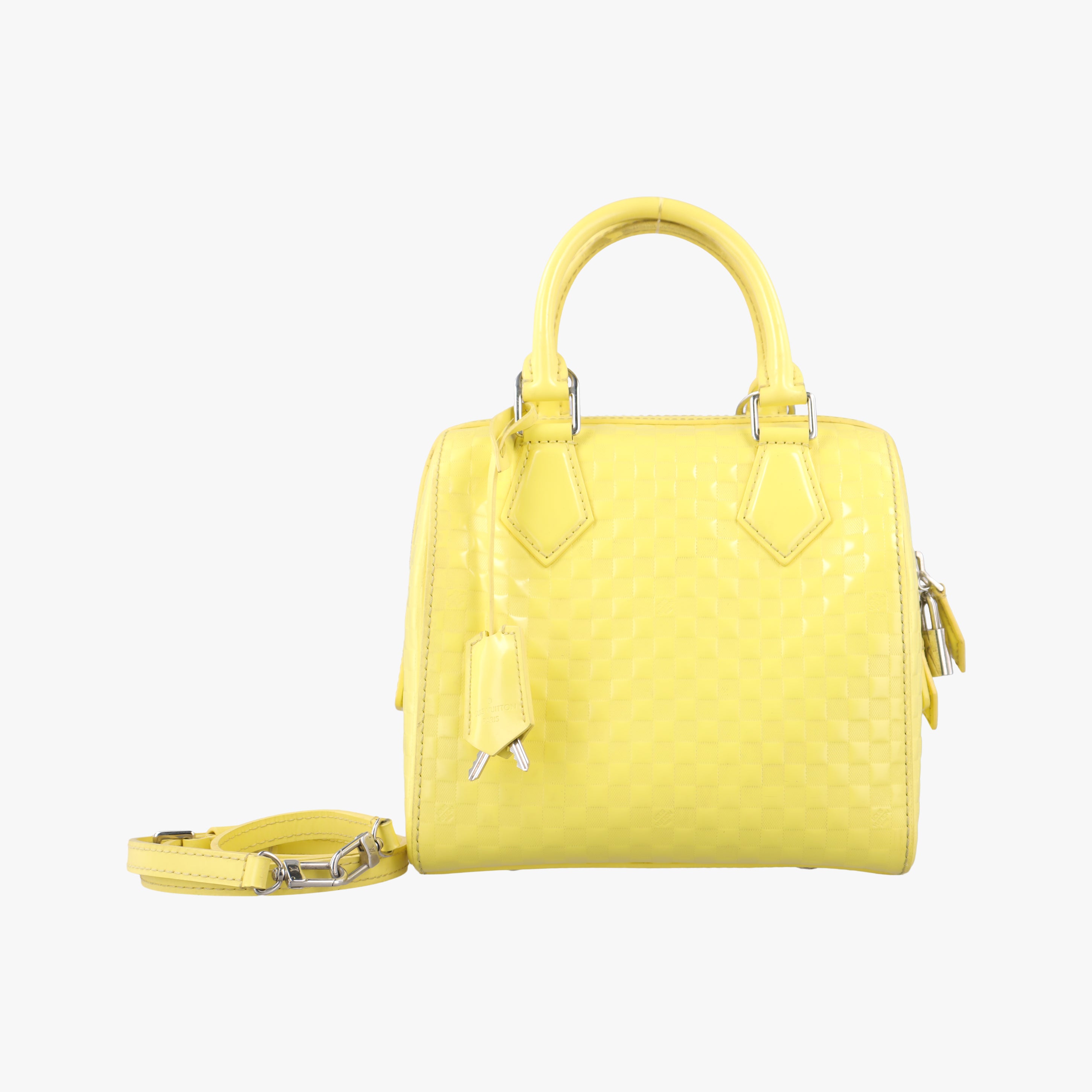 Pre-owned Louis Vuitton SPEEDY CUBE PM JAUNE Damier Facets M48902 shoulderbag | stylenewstar