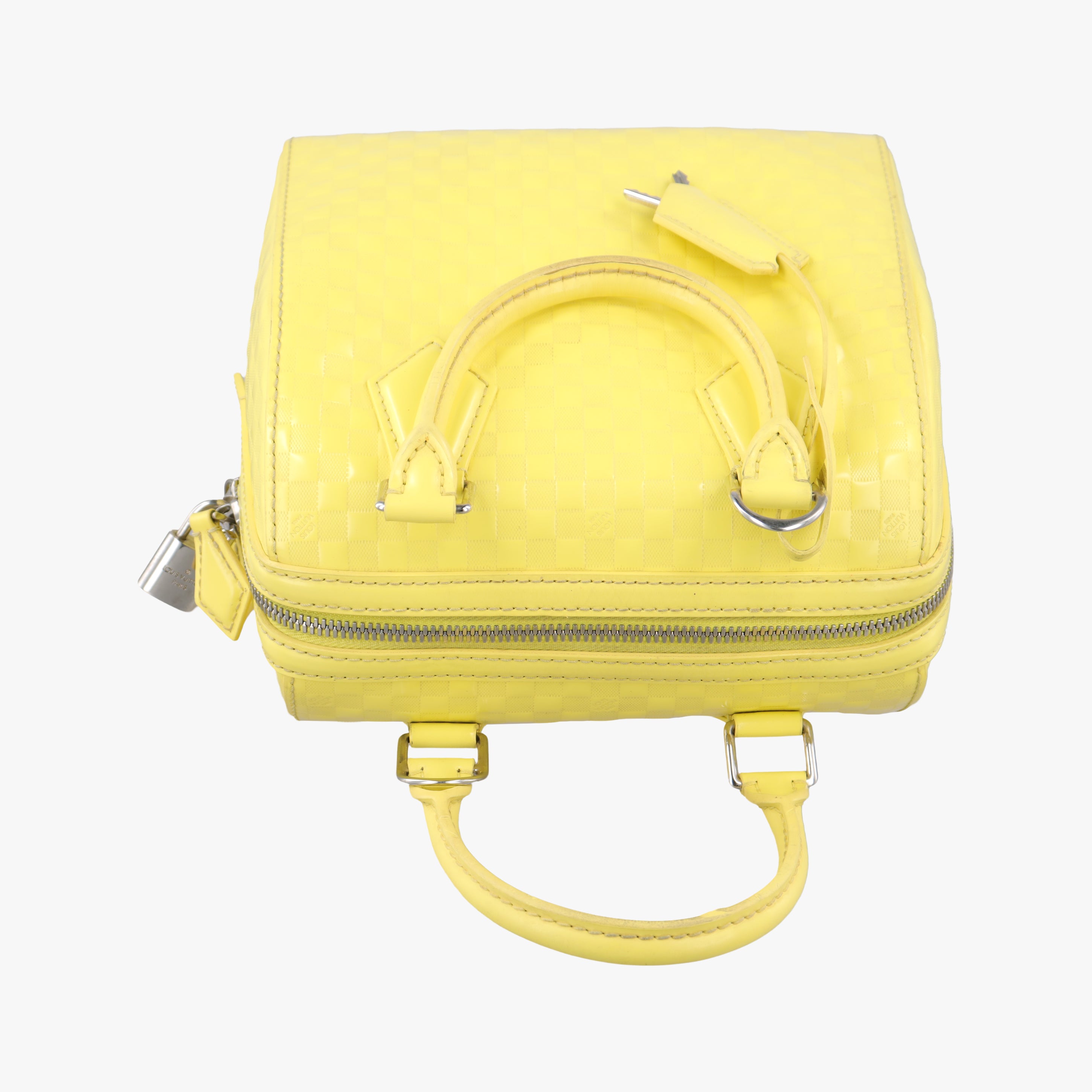 Pre-owned Louis Vuitton SPEEDY CUBE PM JAUNE Damier Facets M48902 shoulderbag | stylenewstar