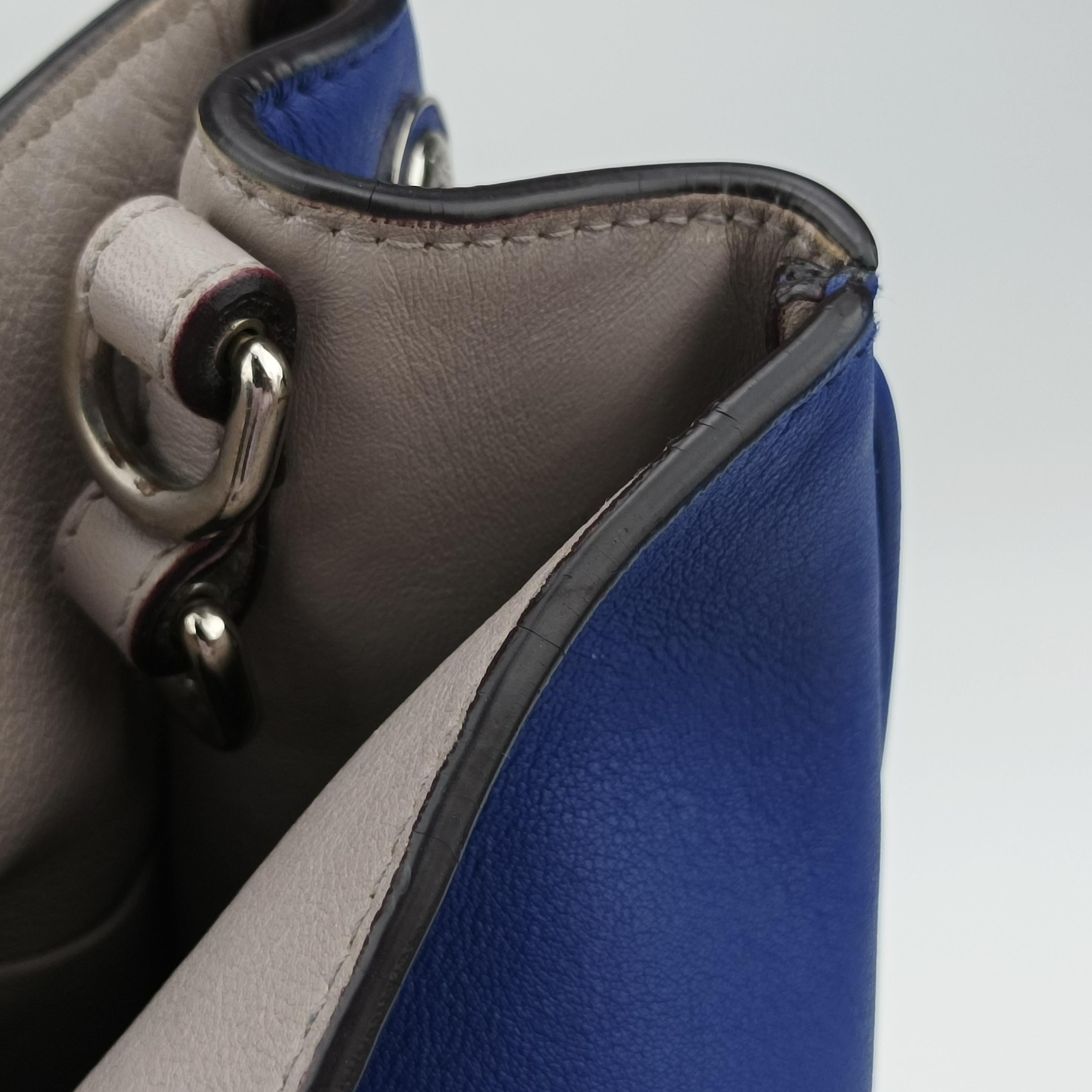 Pre-owned Christian Dior Diorissimo Blue Leather  shoulderbag | stylenewstar