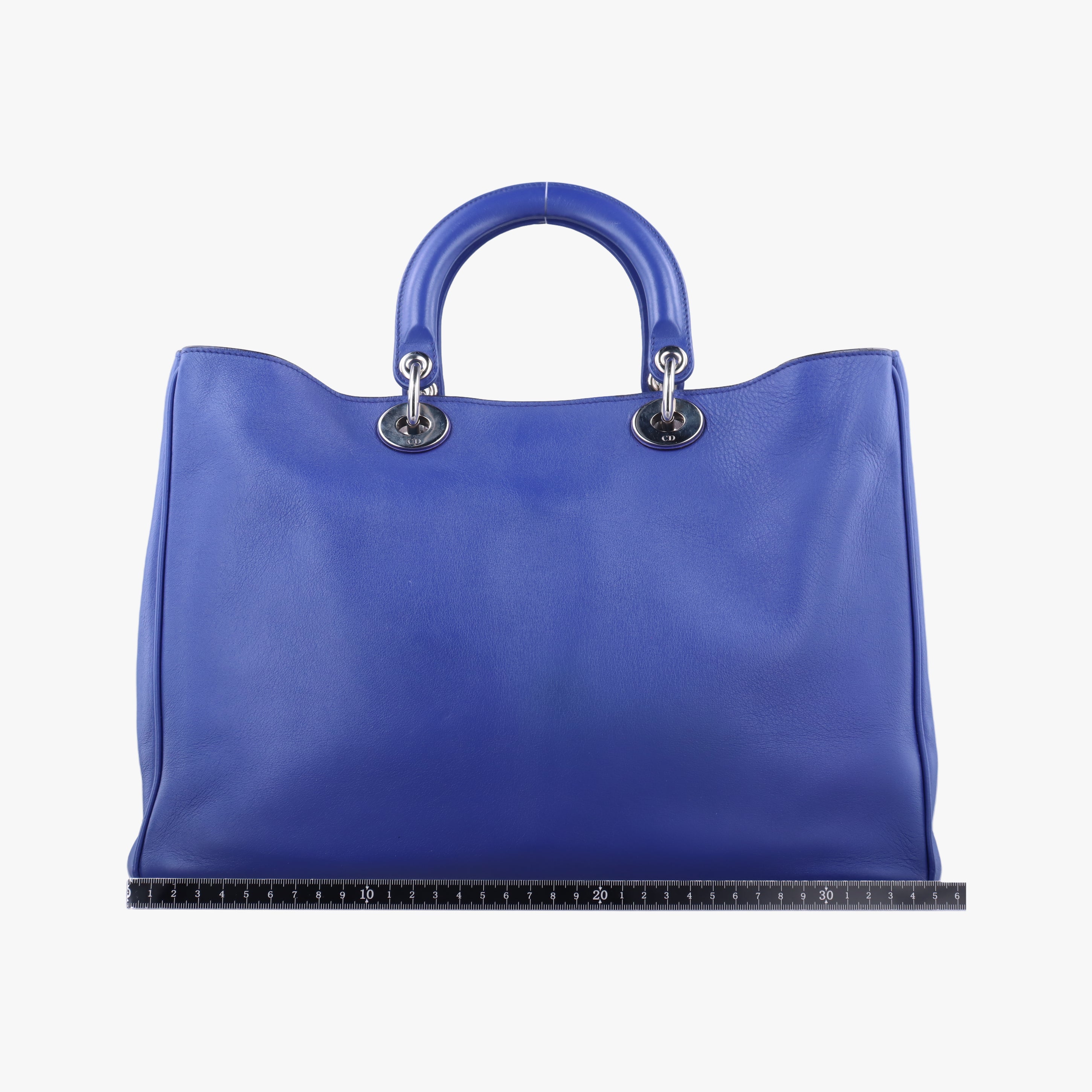 Pre-owned Christian Dior Diorissimo Blue Leather  shoulderbag | stylenewstar