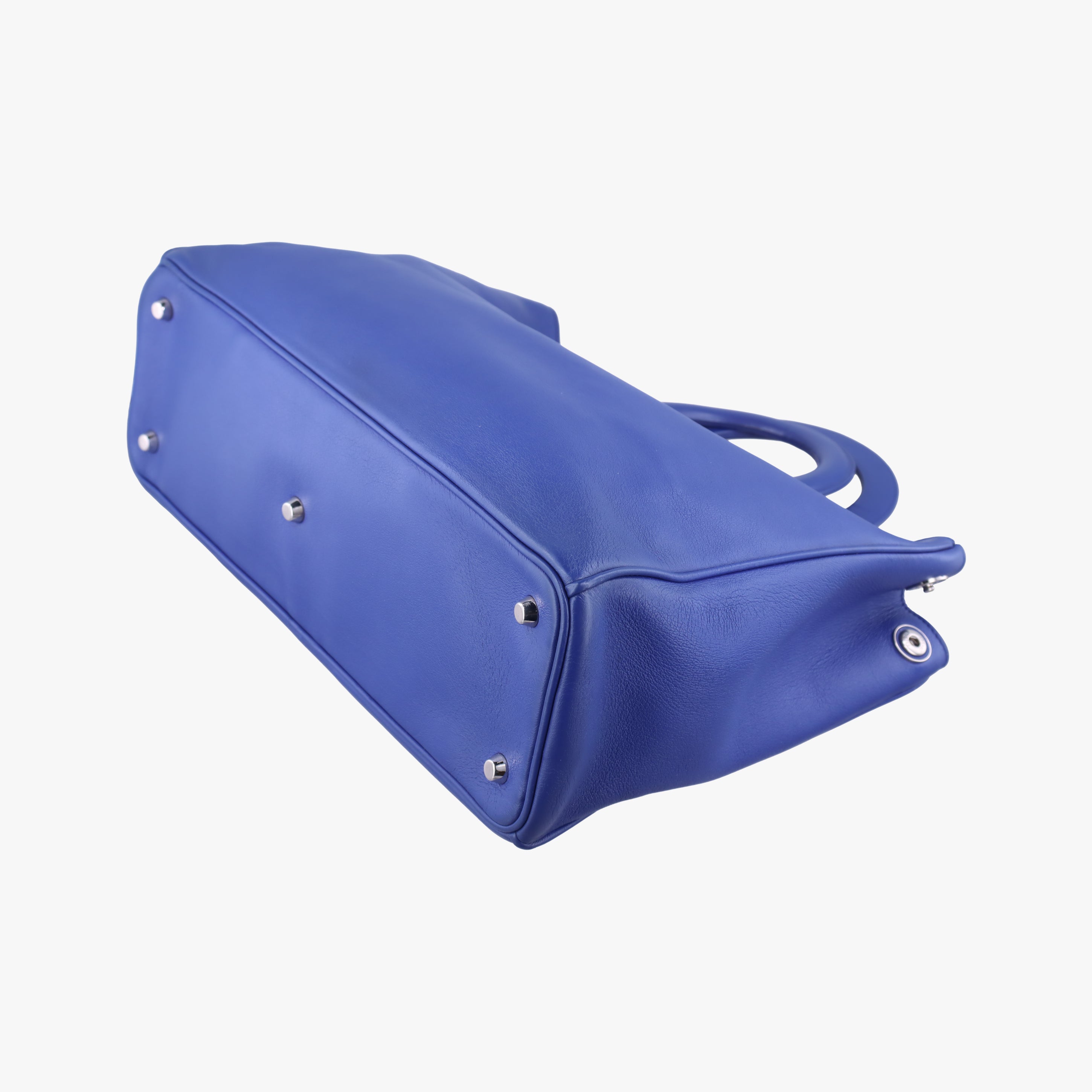 Pre-owned Christian Dior Diorissimo Blue Leather  shoulderbag | stylenewstar