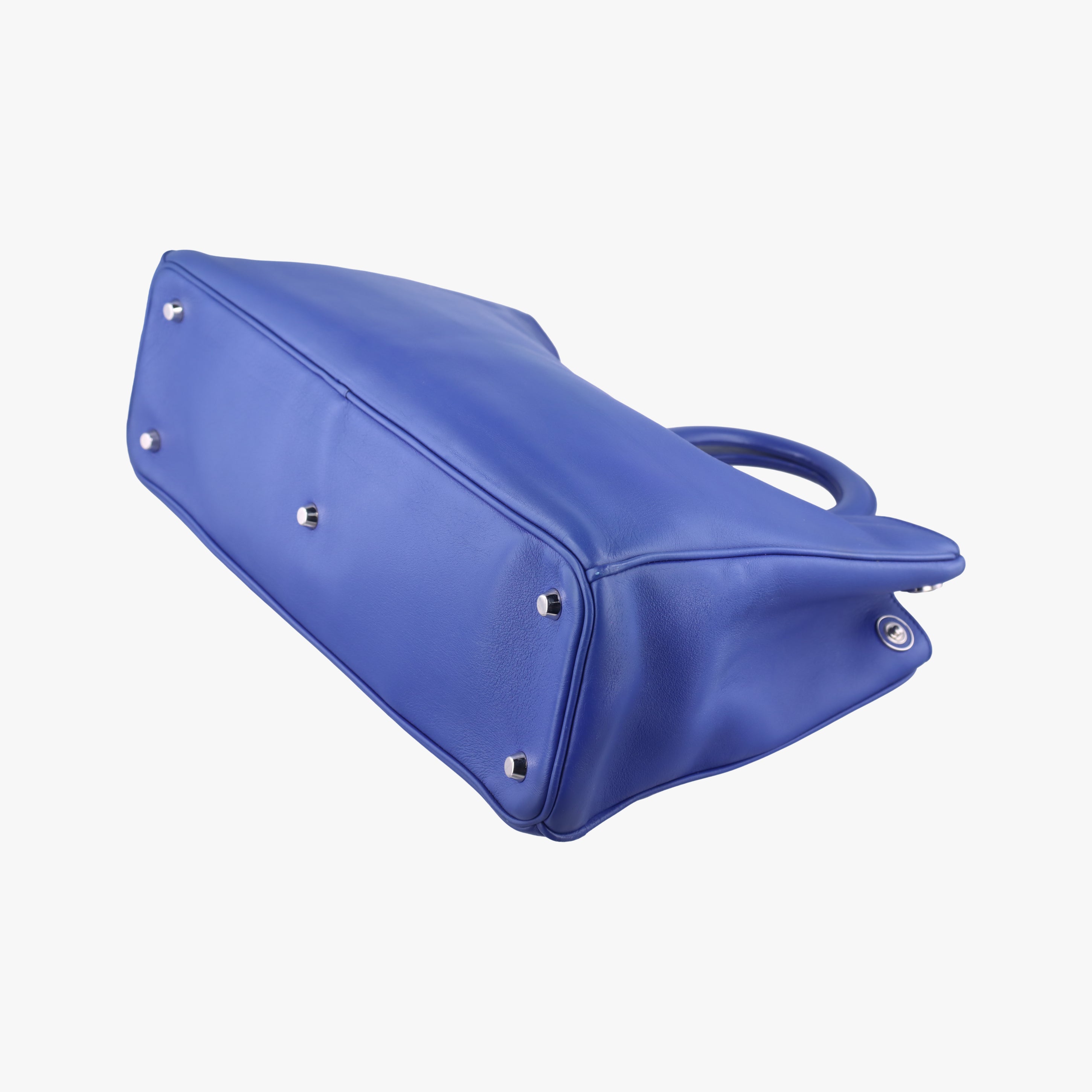 Pre-owned Christian Dior Diorissimo Blue Leather  shoulderbag | stylenewstar