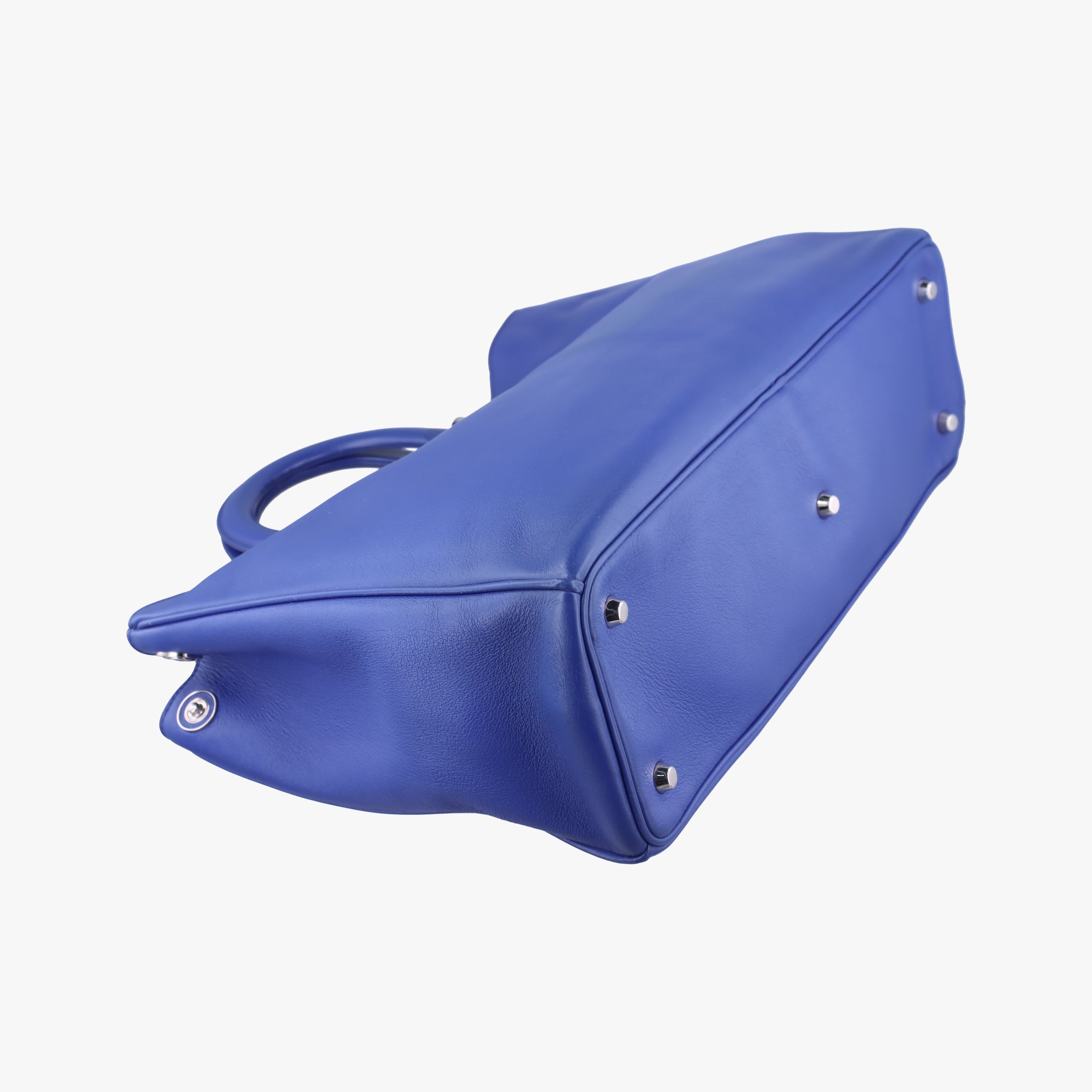 Pre-owned Christian Dior Diorissimo Blue Leather  shoulderbag | stylenewstar