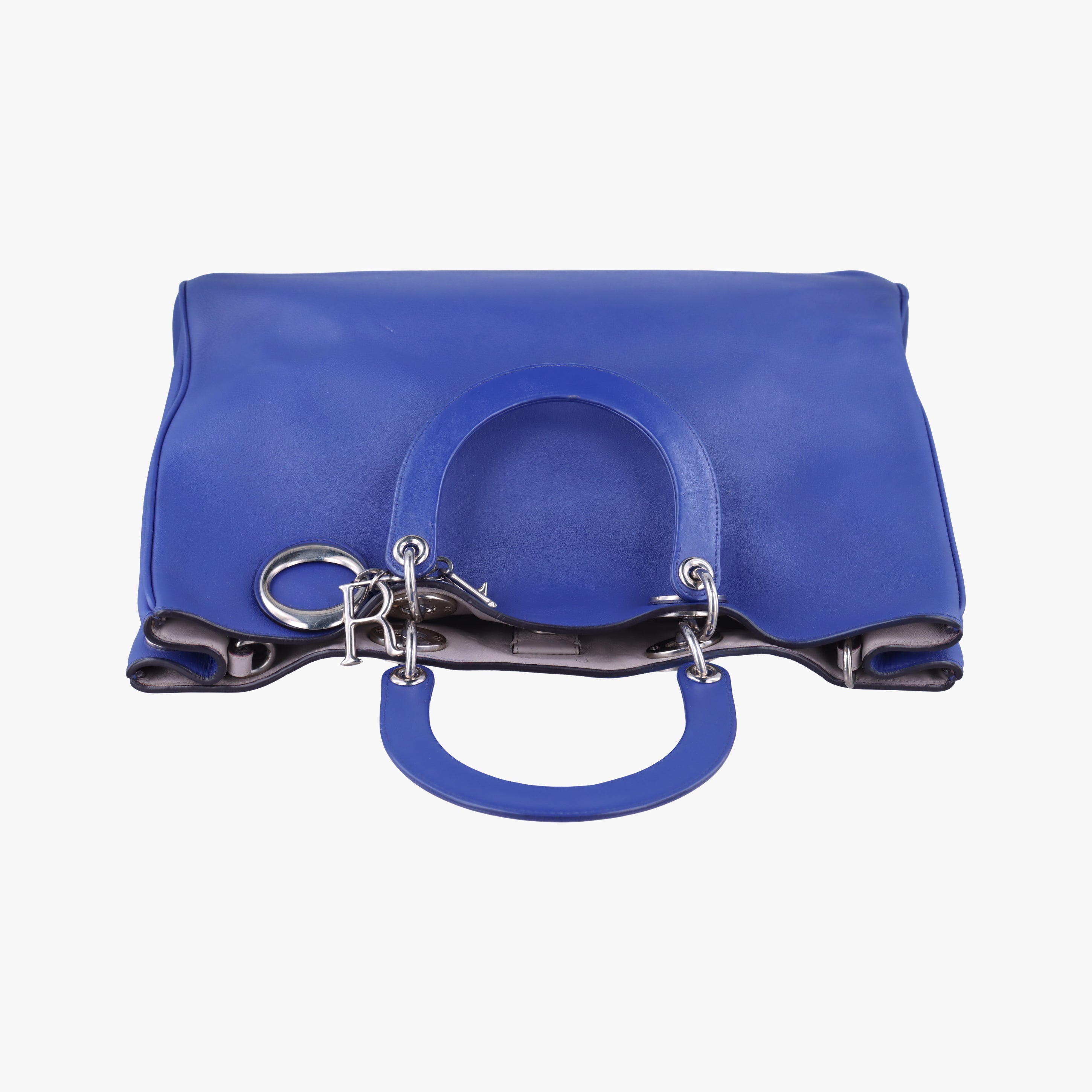 Pre-owned Christian Dior Diorissimo Blue Leather  shoulderbag | stylenewstar