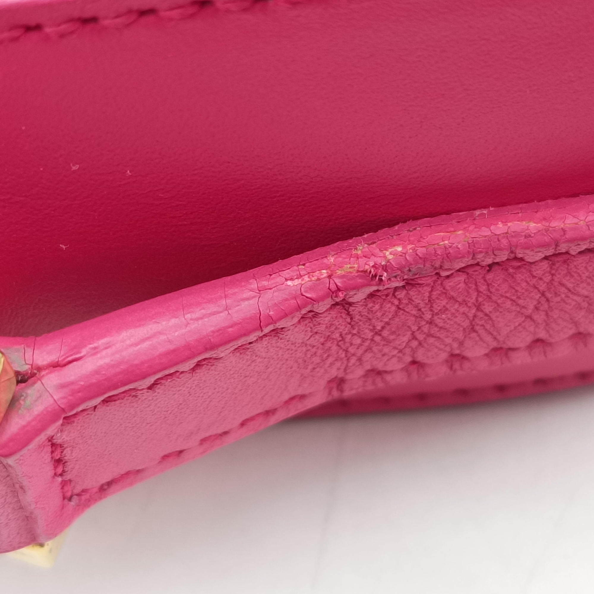Pre-owned Yves Saint Laurent monogram university Pink Leather 367079 shoulderbag | stylenewstar