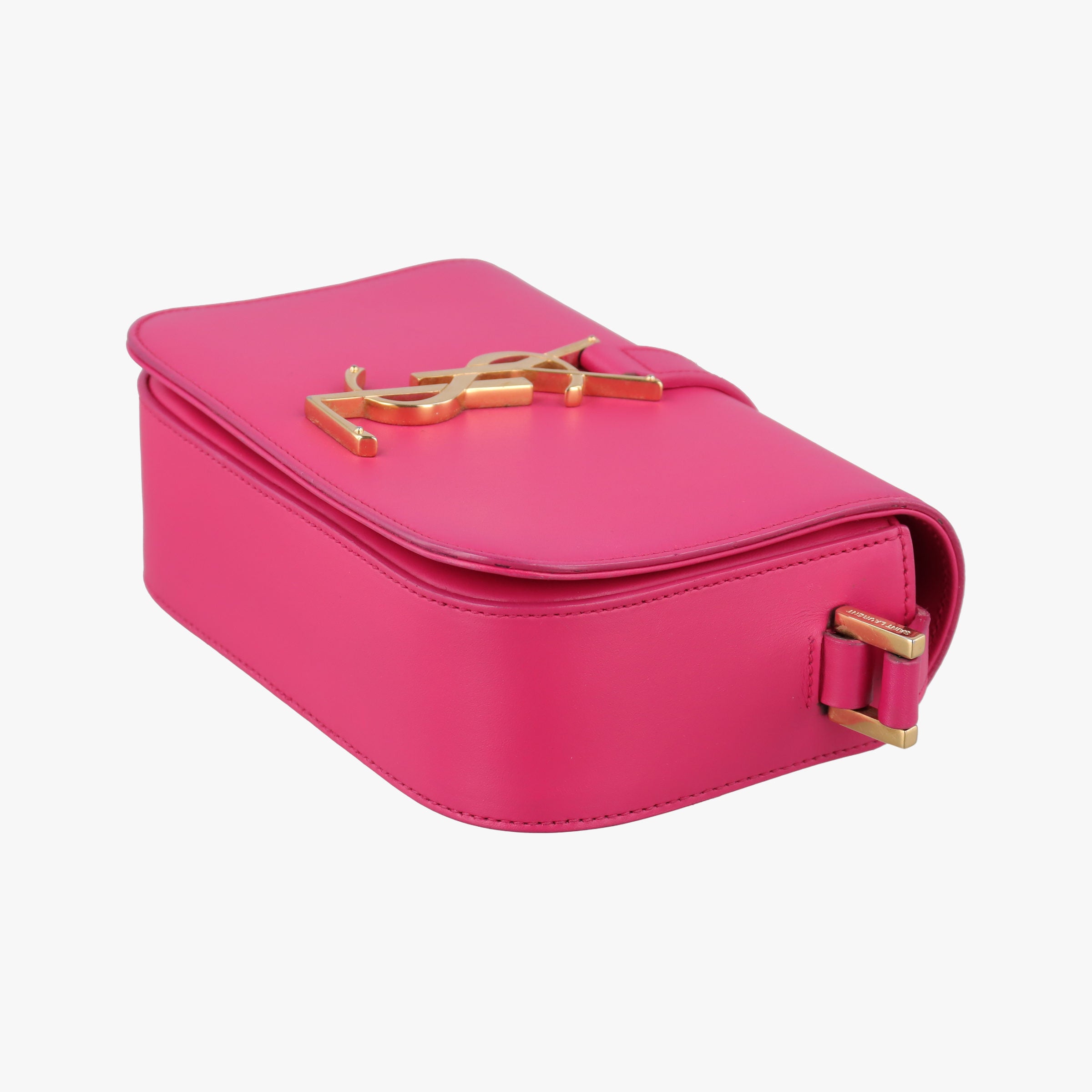 Pre-owned Yves Saint Laurent monogram university Pink Leather 367079 shoulderbag | stylenewstar