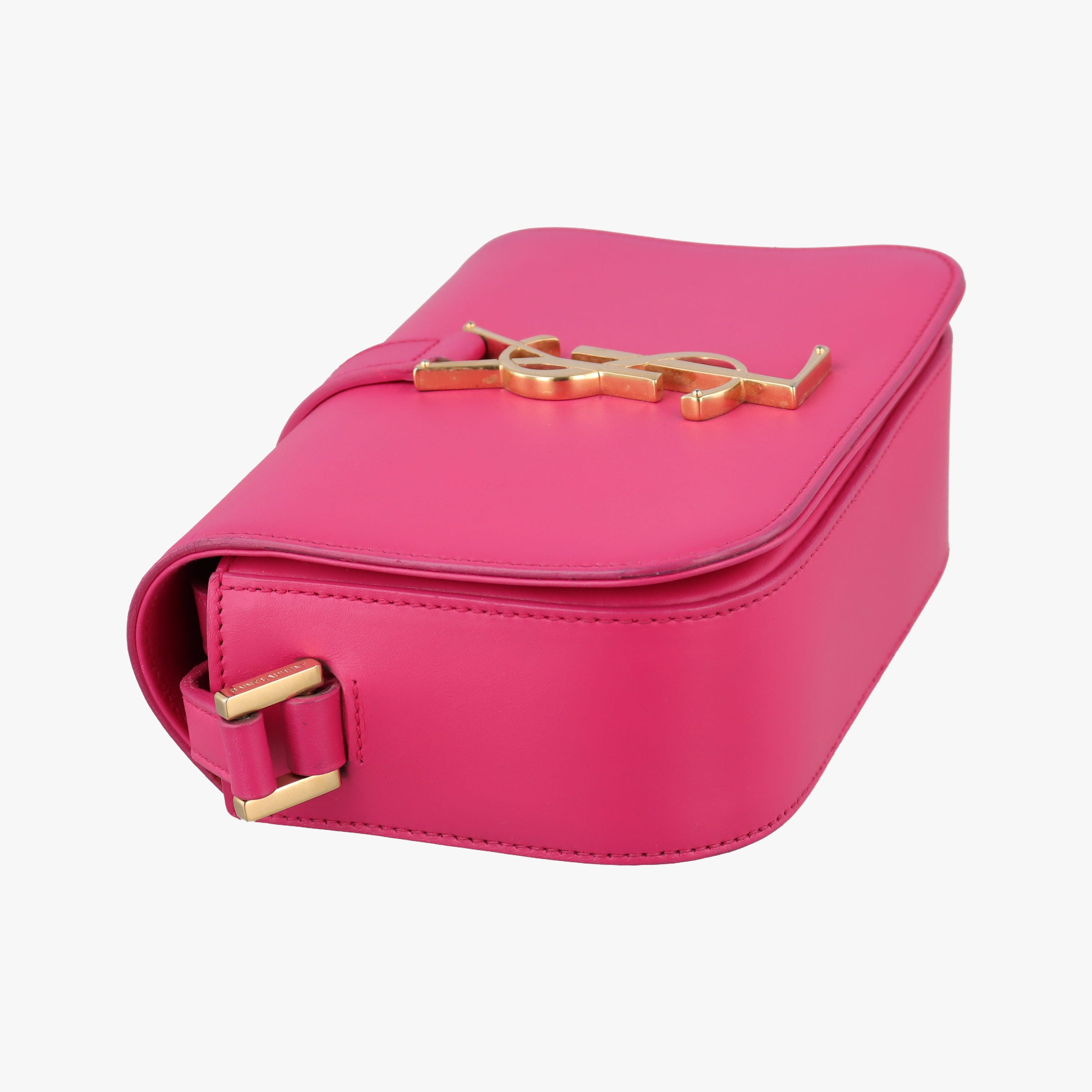 Pre-owned Yves Saint Laurent monogram university Pink Leather 367079 shoulderbag | stylenewstar