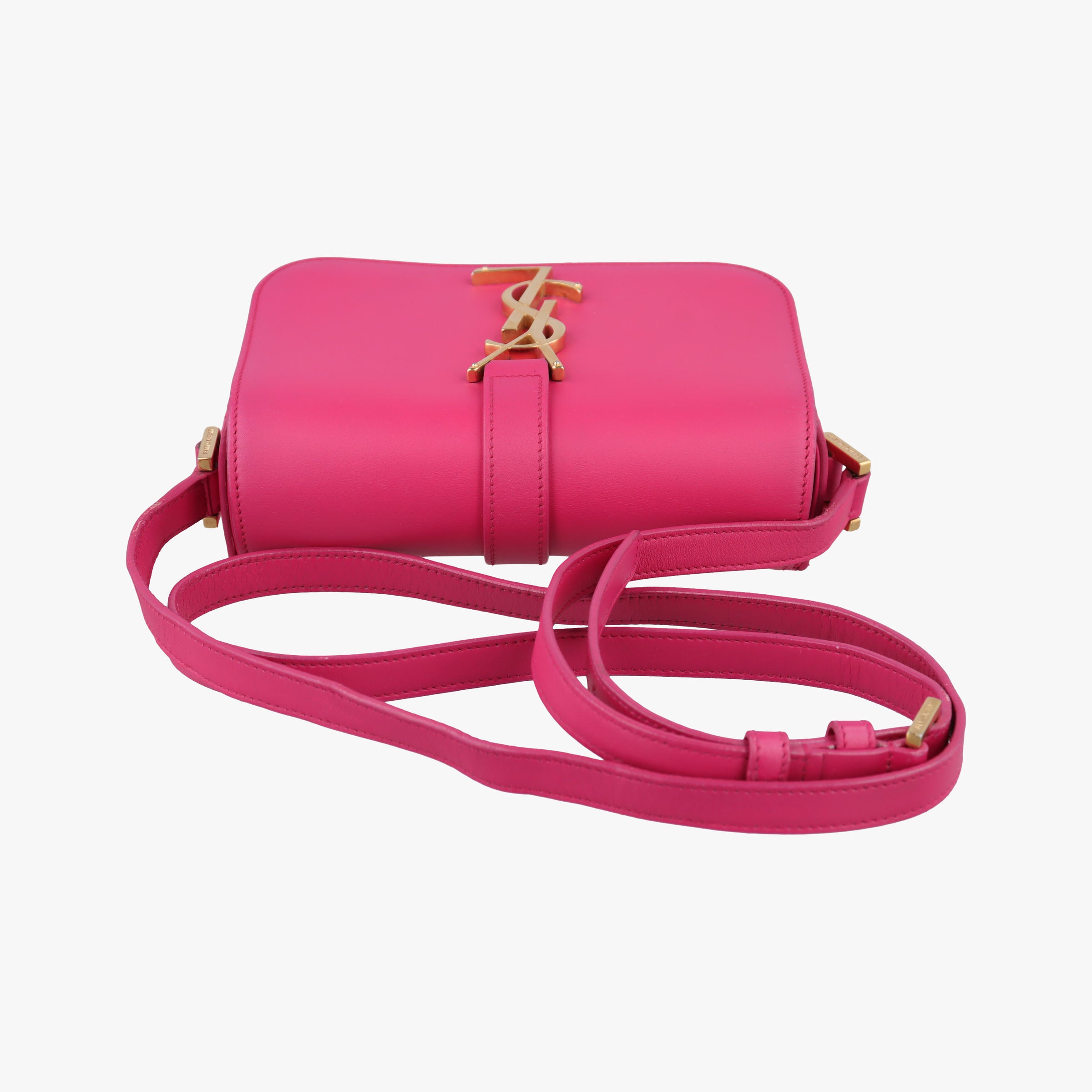 Pre-owned Yves Saint Laurent monogram university Pink Leather 367079 shoulderbag | stylenewstar