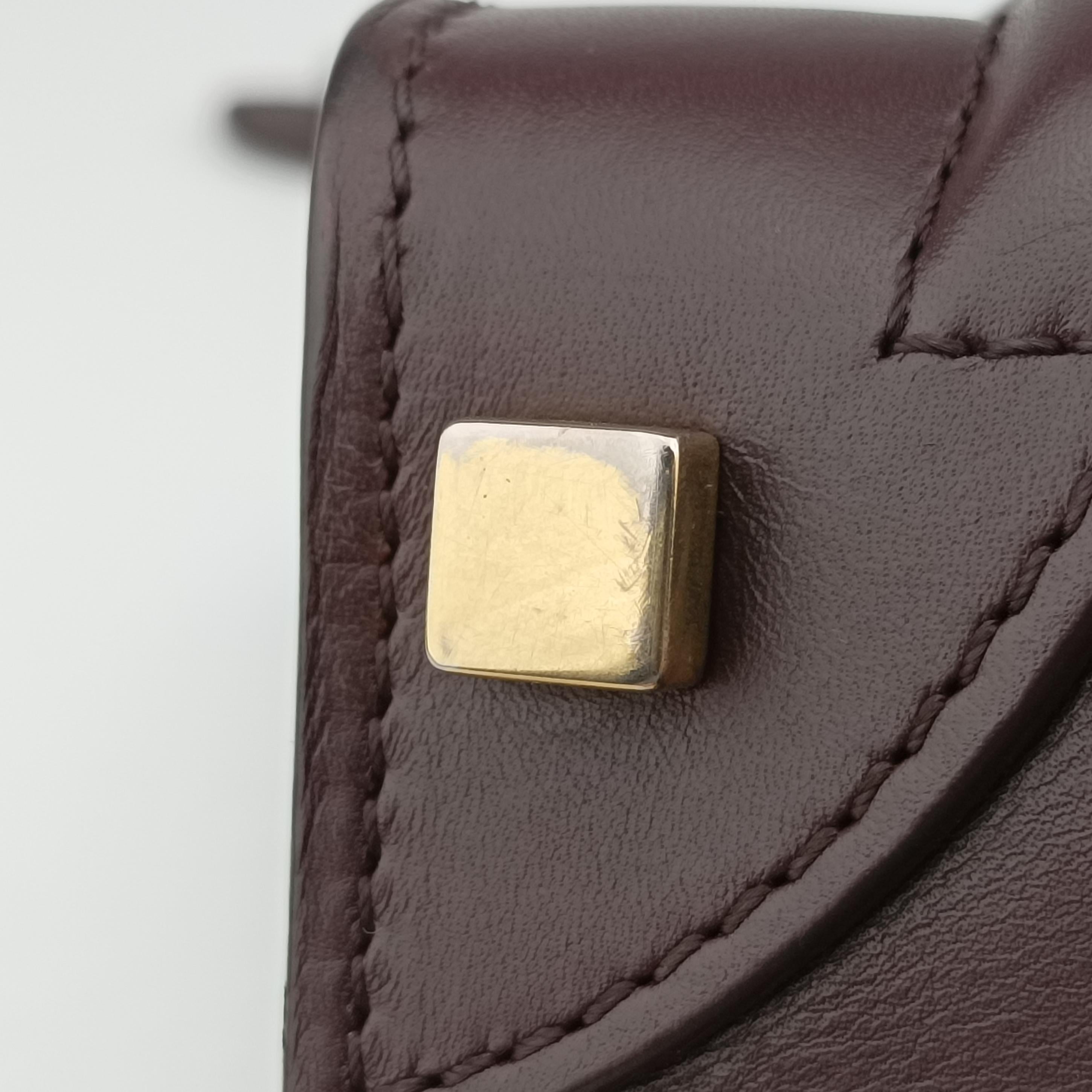 Pre-owned Celine Luggage Micro shopper Green×burgundy×Black Leather×suede  handbag | stylenewstar