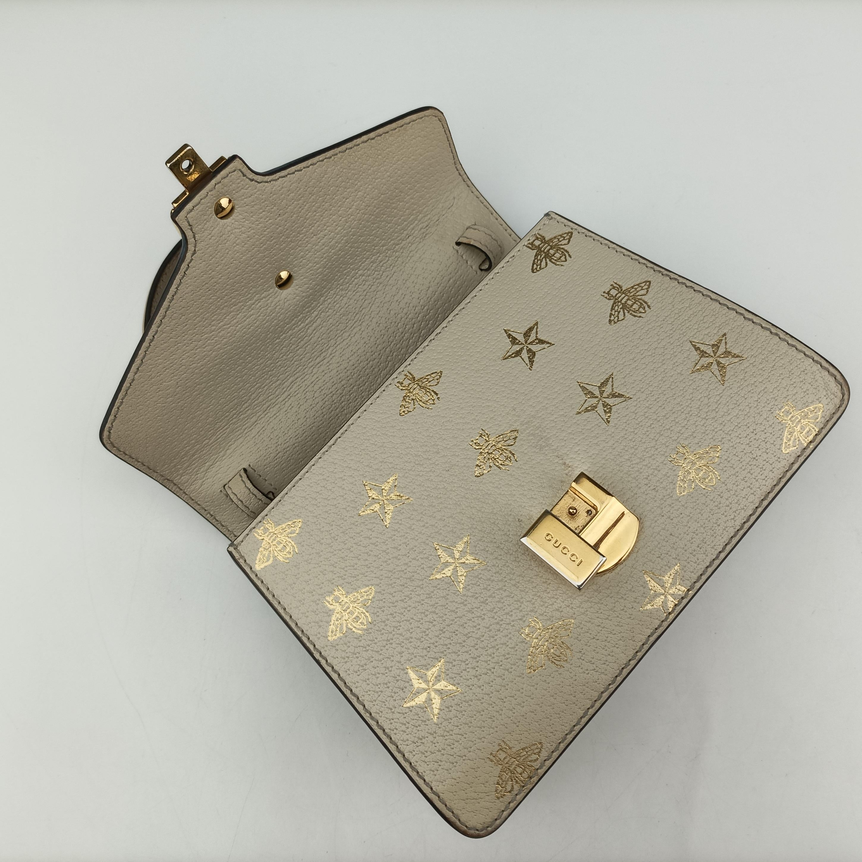 Pre-owned Gucci Sylvie Ivory×navy×red Leather 470270 shoulderbag | stylenewstar