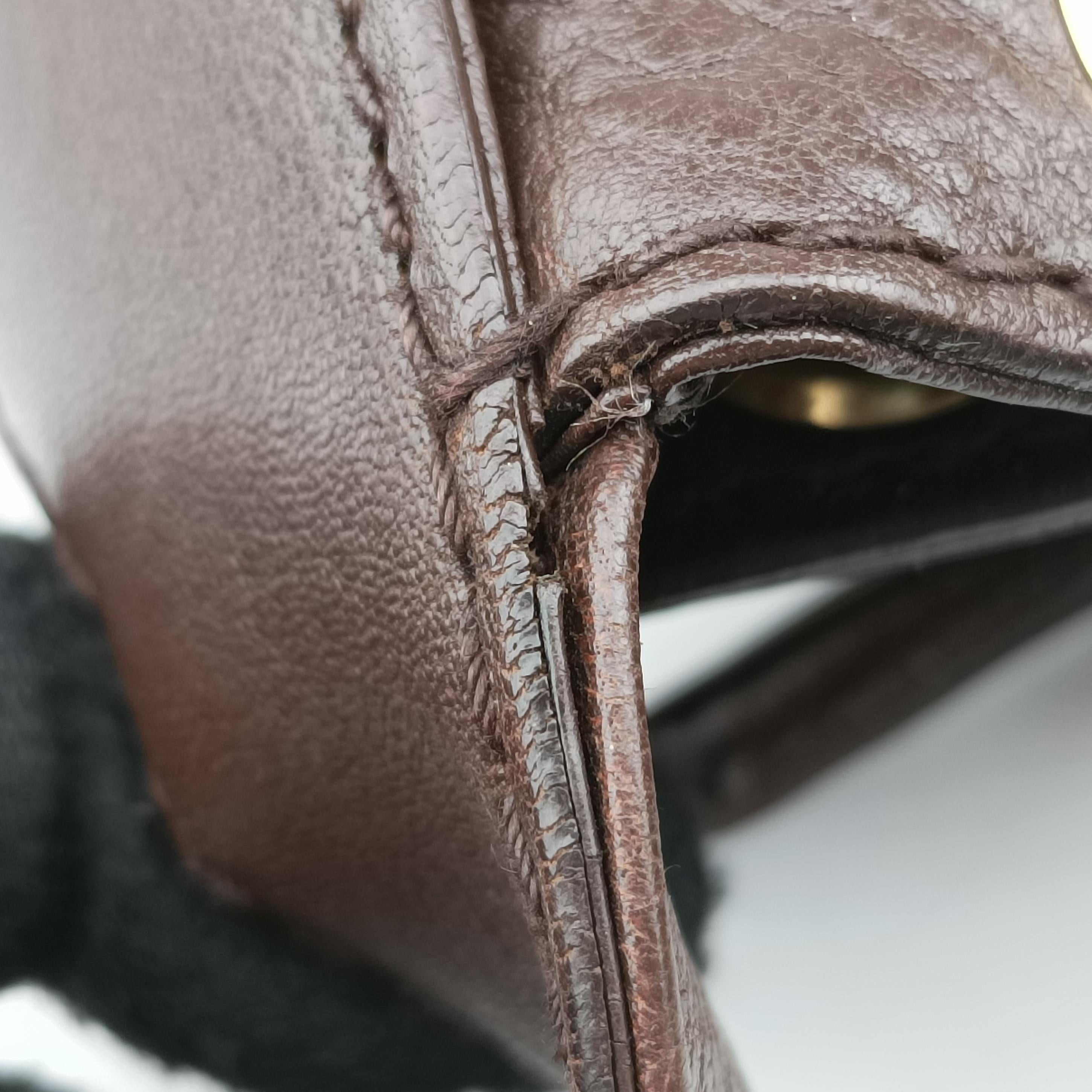 Pre-owned Gucci Guccissima Interlocking Icon Hobo Brown leather 223951 shoulderbag | stylenewstar
