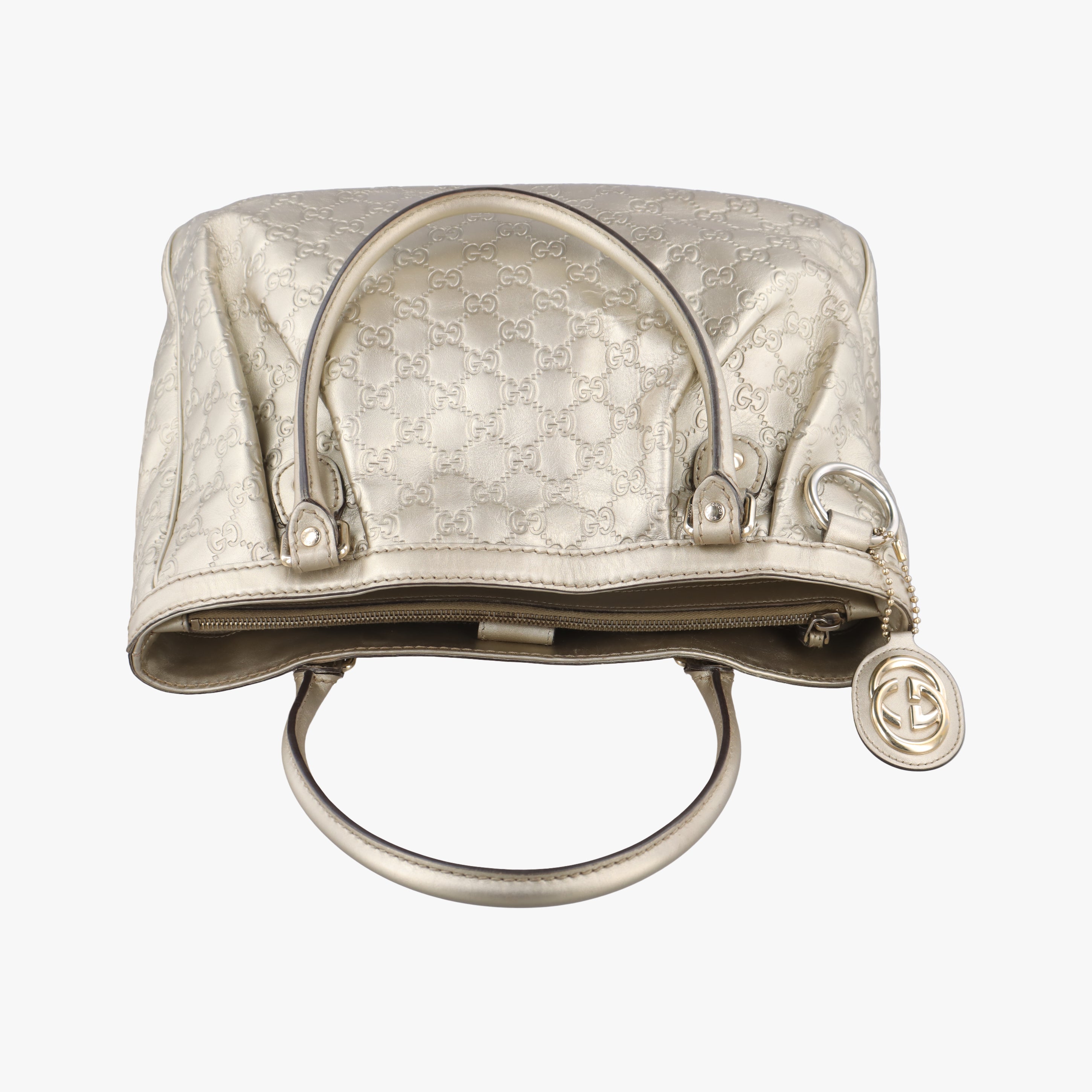 Pre-owned Gucci Sukey Golden Leather 296835 handbag | stylenewstar