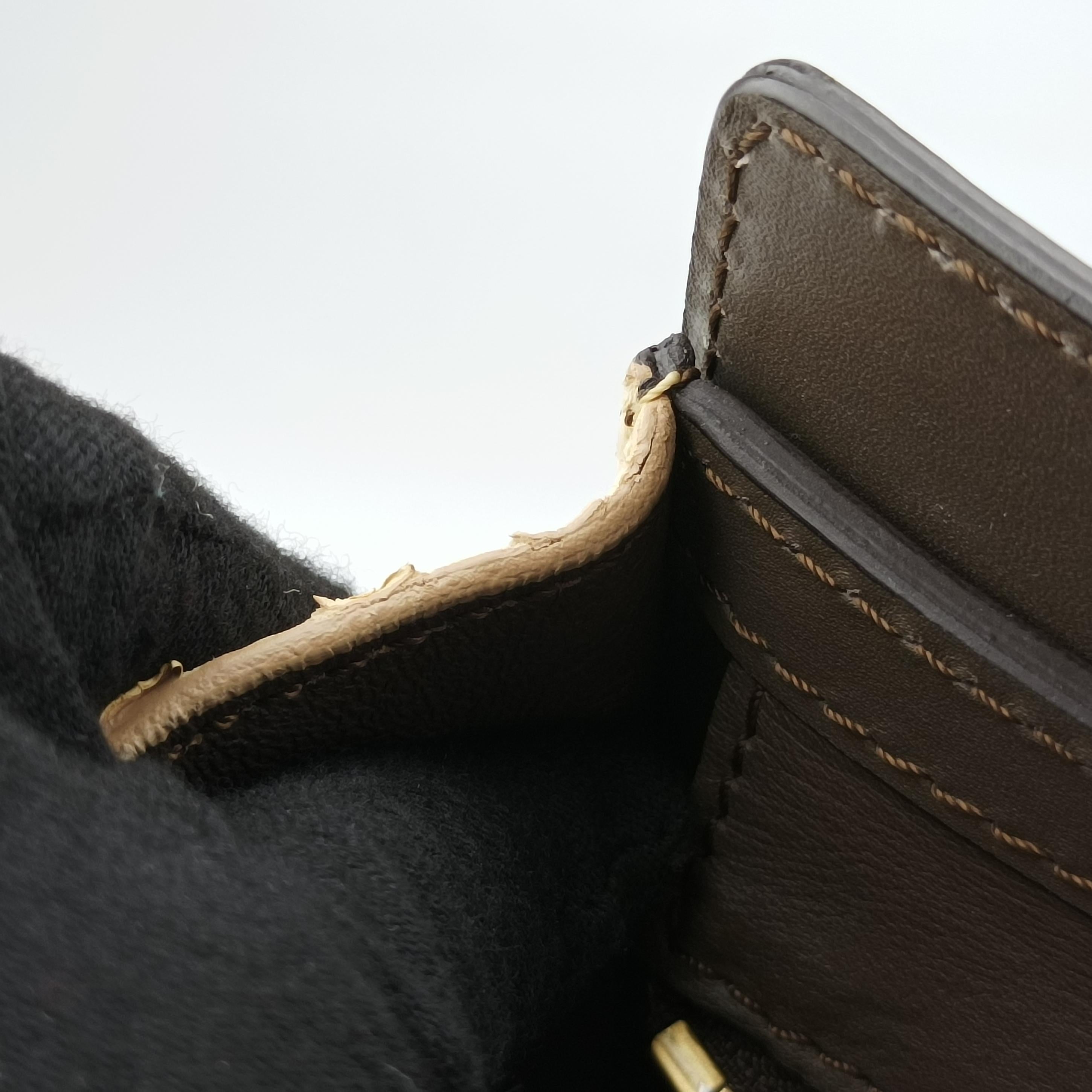 Vintage Celine luggage nano shopper Blue×white×Brown snakeskin  shoulderbag | stylenewstar