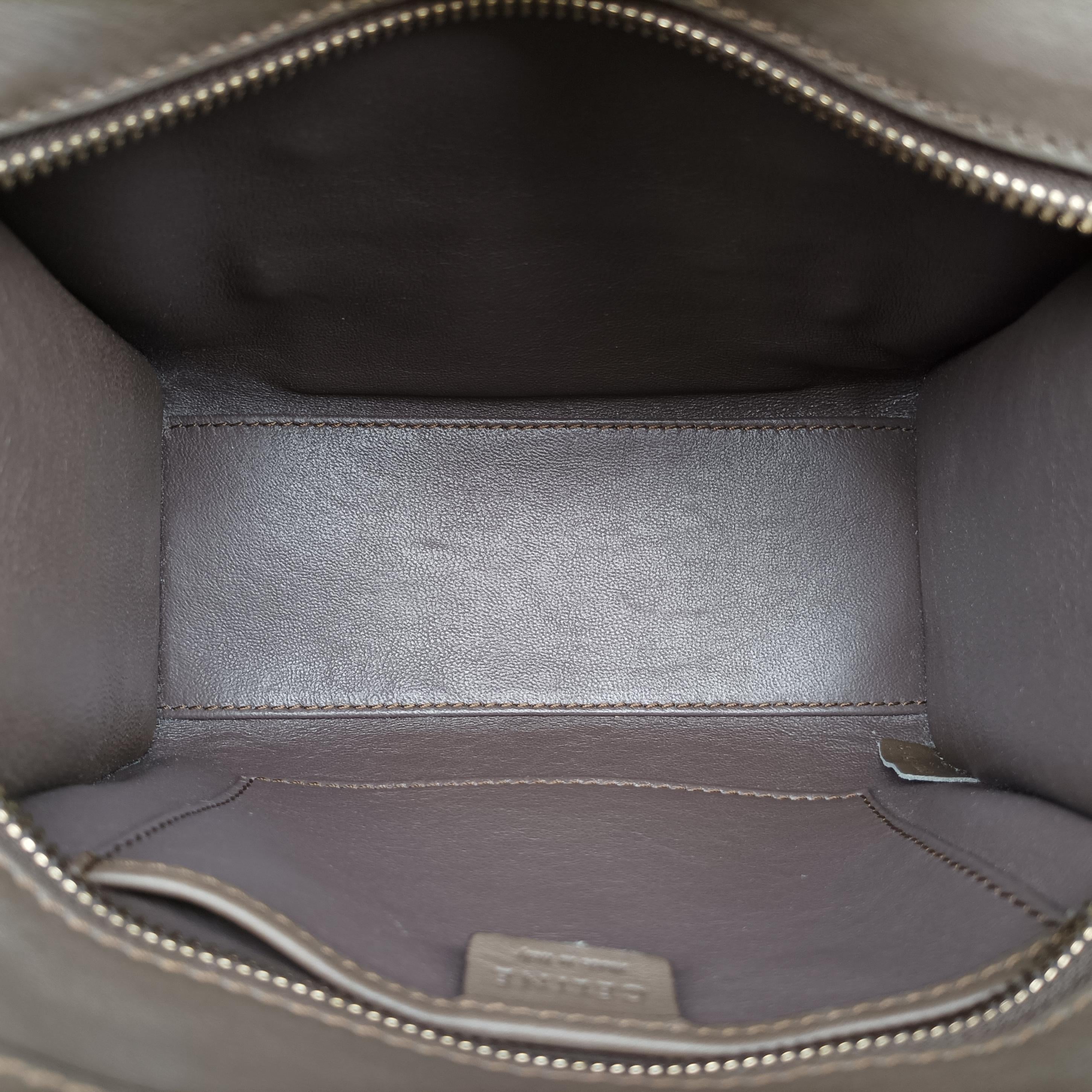 Vintage Celine luggage nano shopper Blue×white×Brown snakeskin  shoulderbag | stylenewstar