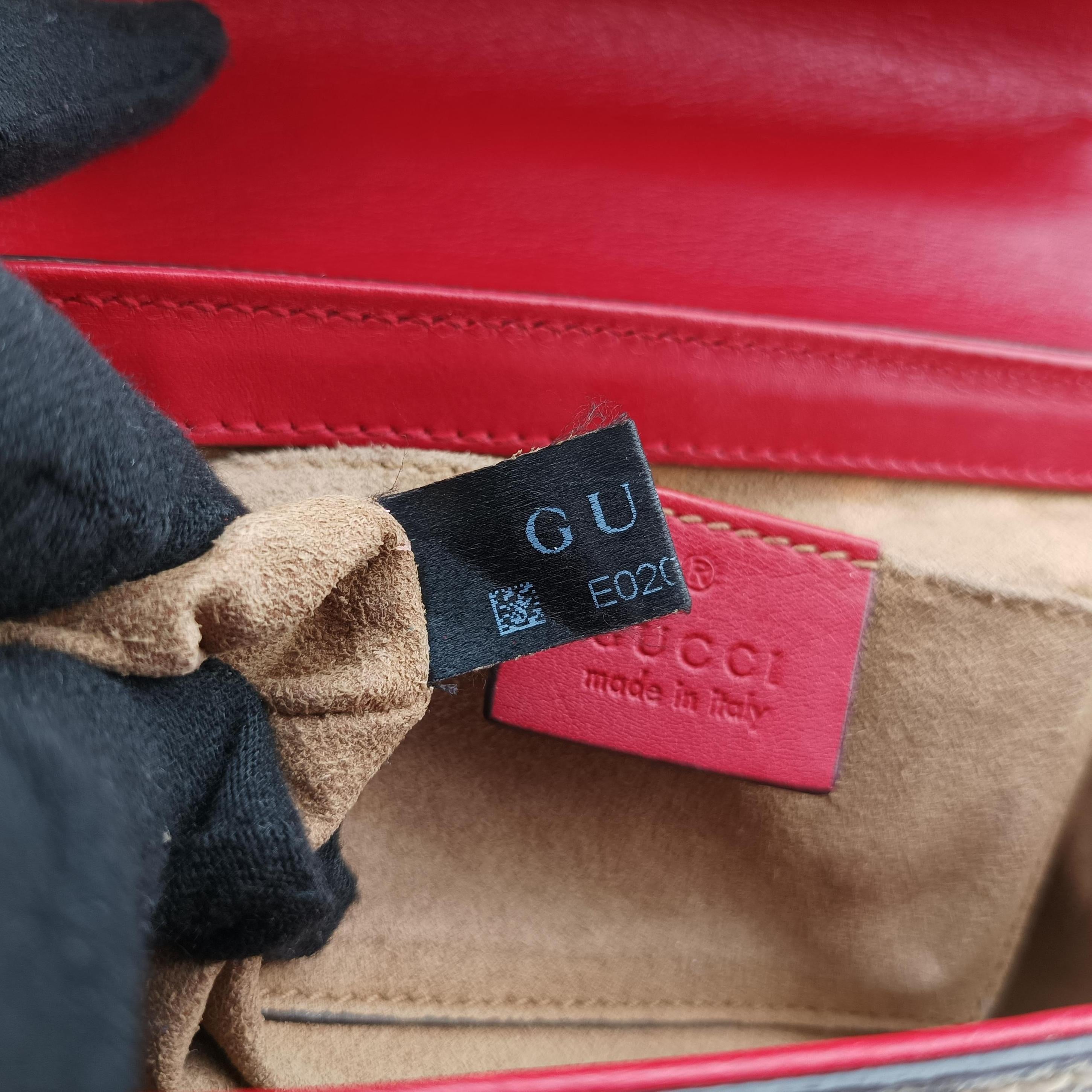 Pre-owned Gucci Padlock beige×red×pink PVC coated canvas×leather 409487 shoulderbag | stylenewstar