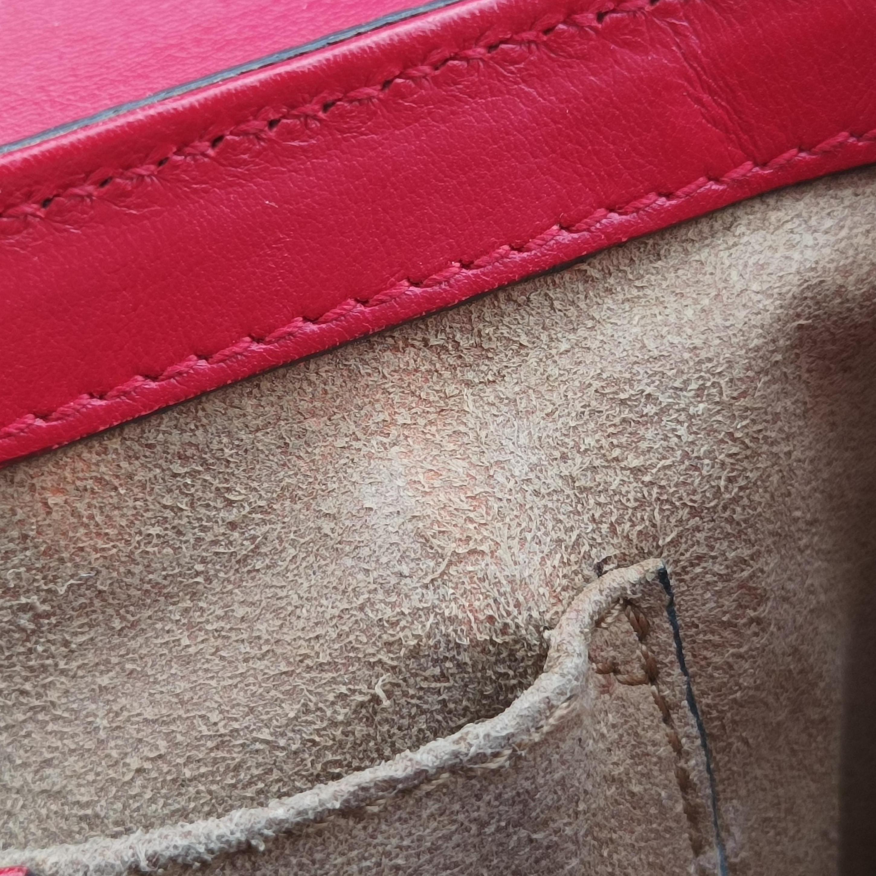 Pre-owned Gucci Padlock beige×red×pink PVC coated canvas×leather 409487 shoulderbag | stylenewstar