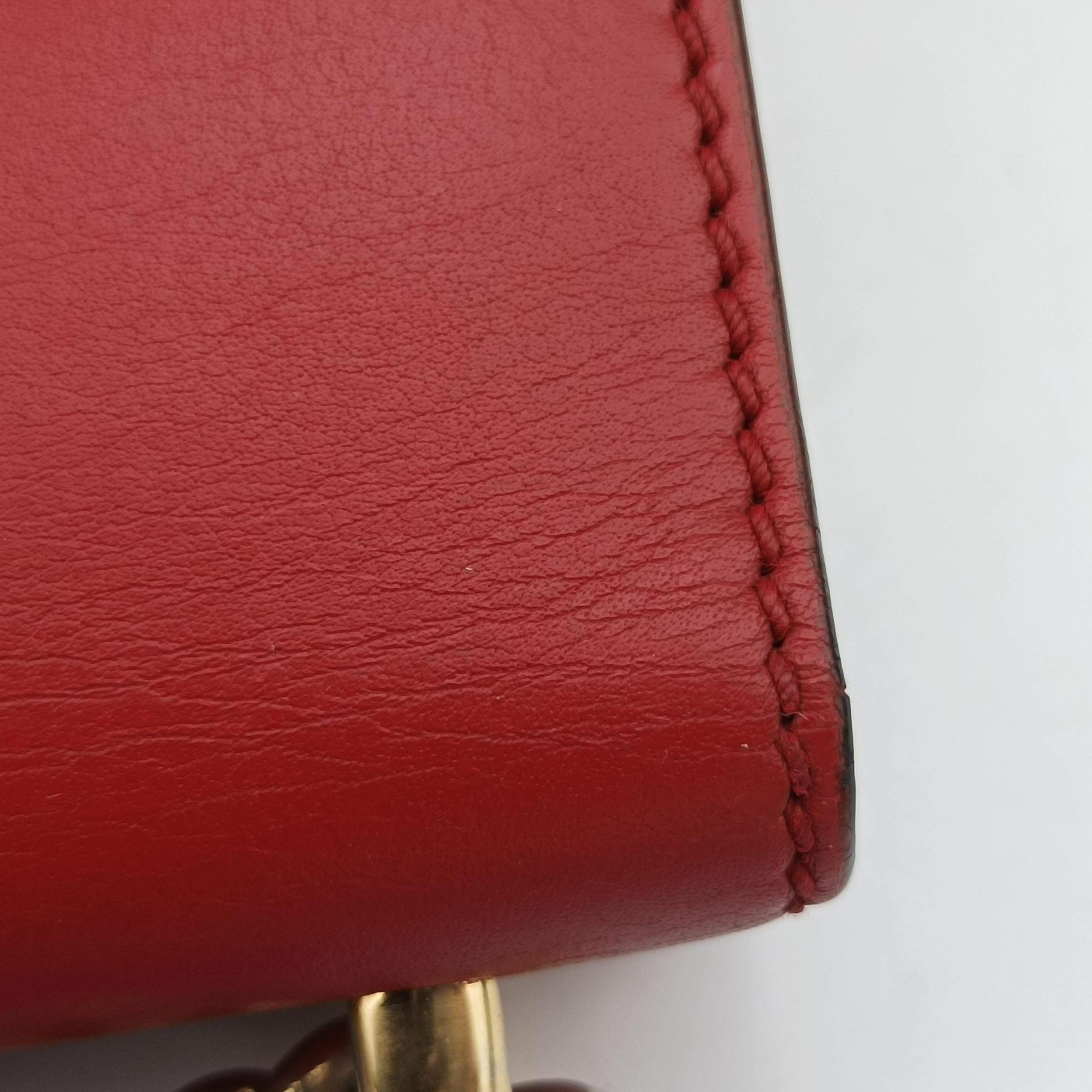 Pre-owned Gucci Padlock beige×red×pink PVC coated canvas×leather 409487 shoulderbag | stylenewstar