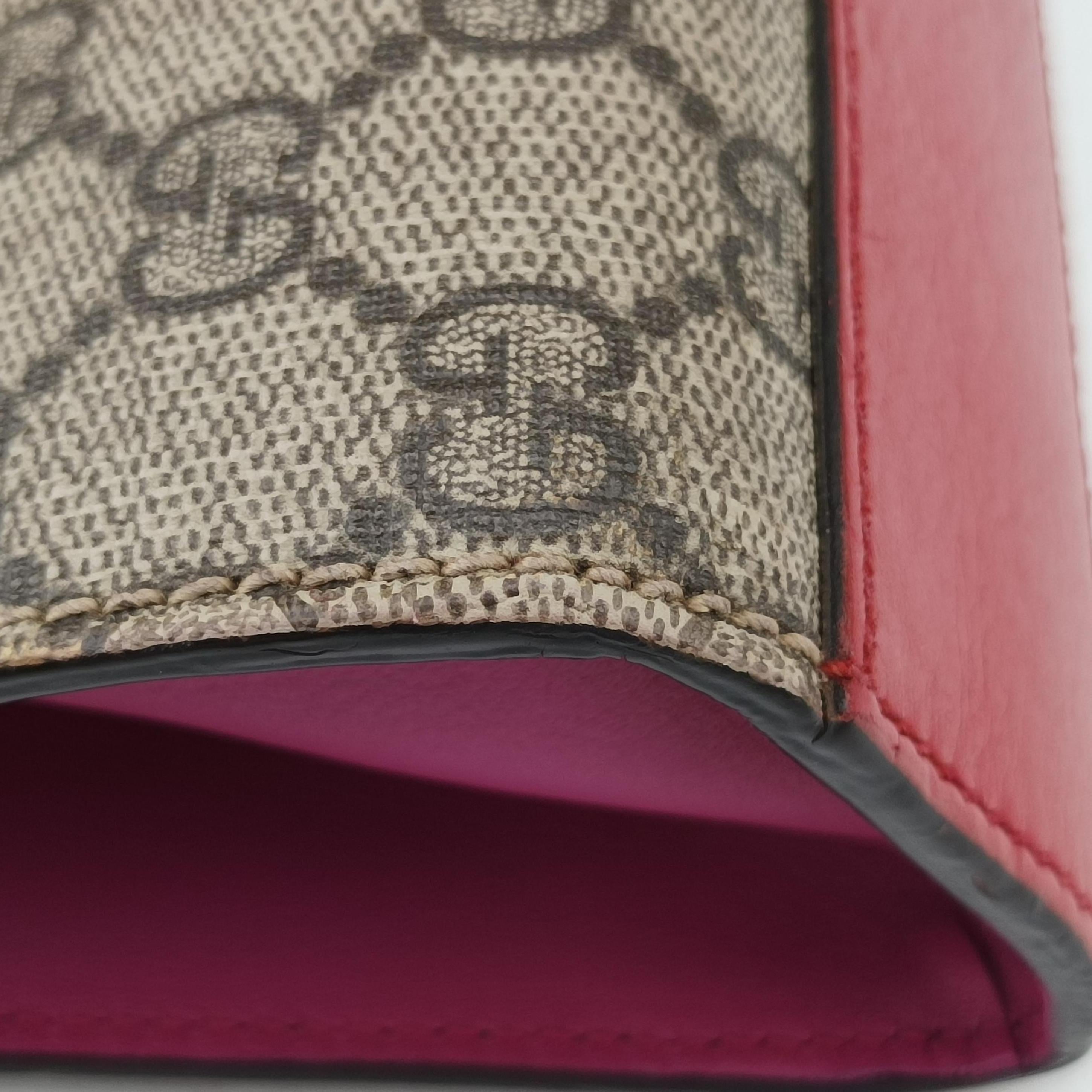 Pre-owned Gucci Padlock beige×red×pink PVC coated canvas×leather 409487 shoulderbag | stylenewstar