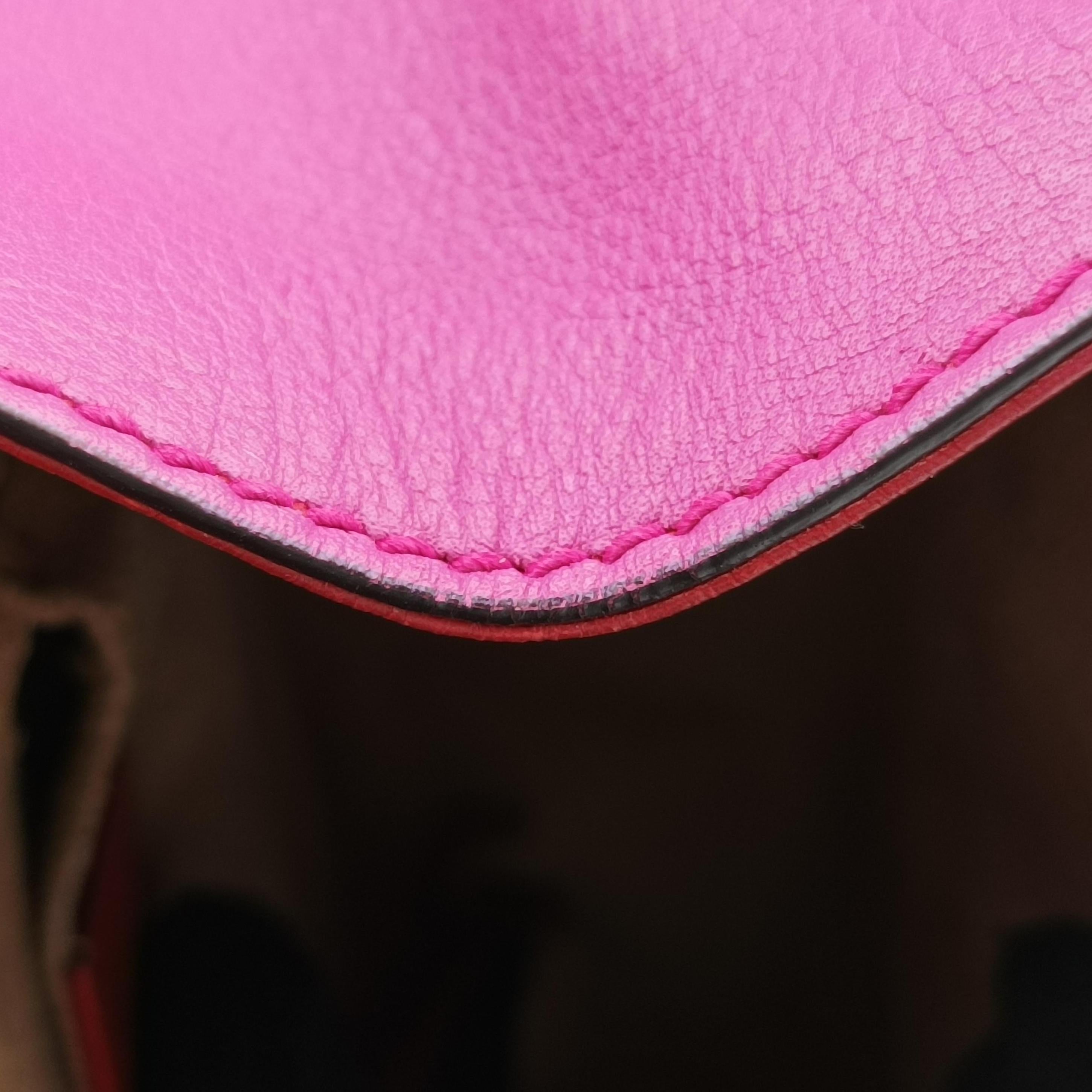 Pre-owned Gucci Padlock beige×red×pink PVC coated canvas×leather 409487 shoulderbag | stylenewstar