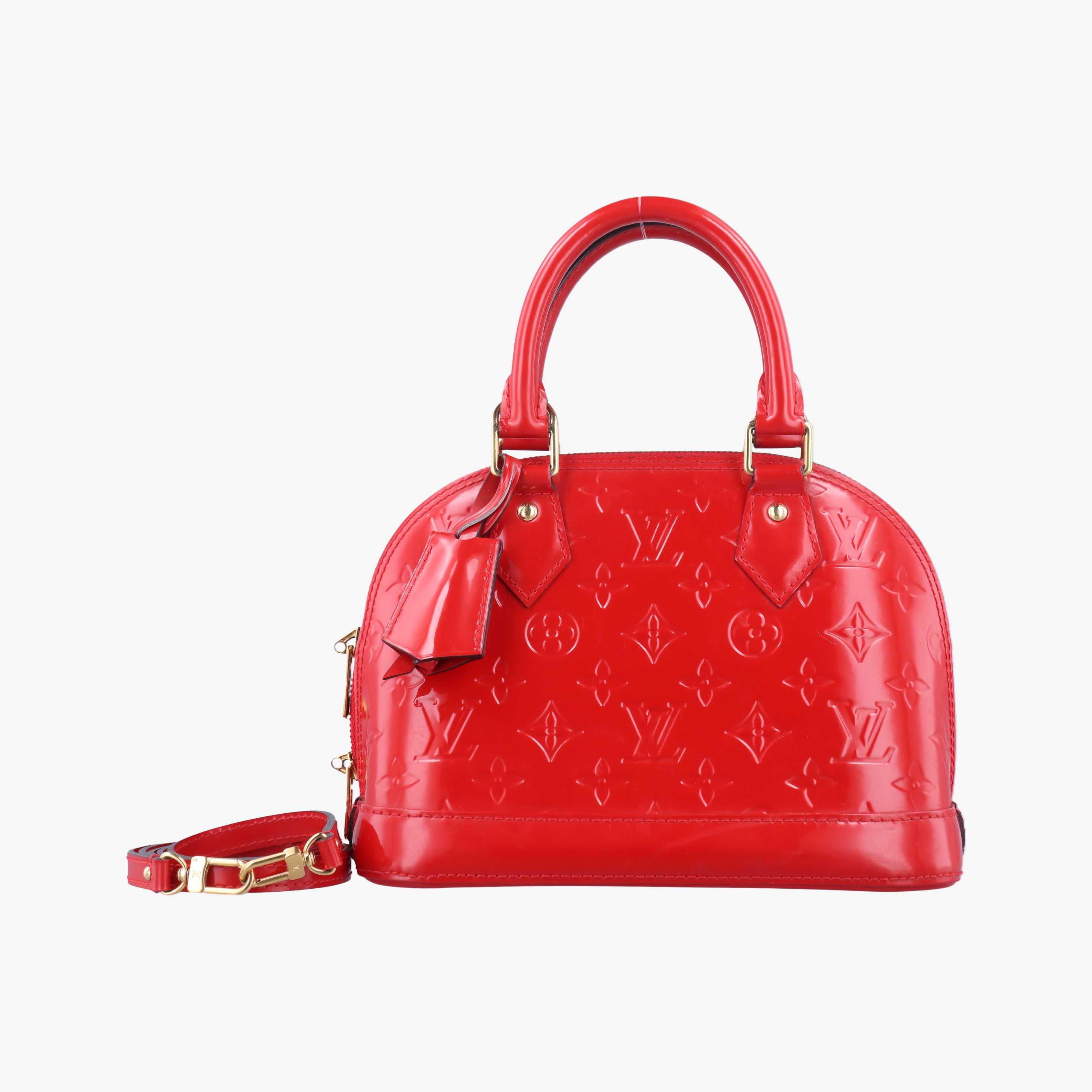 Pre-owned Louis Vuitton Alma BB CERISE Vernis M90174 shoulderbag | stylenewstar
