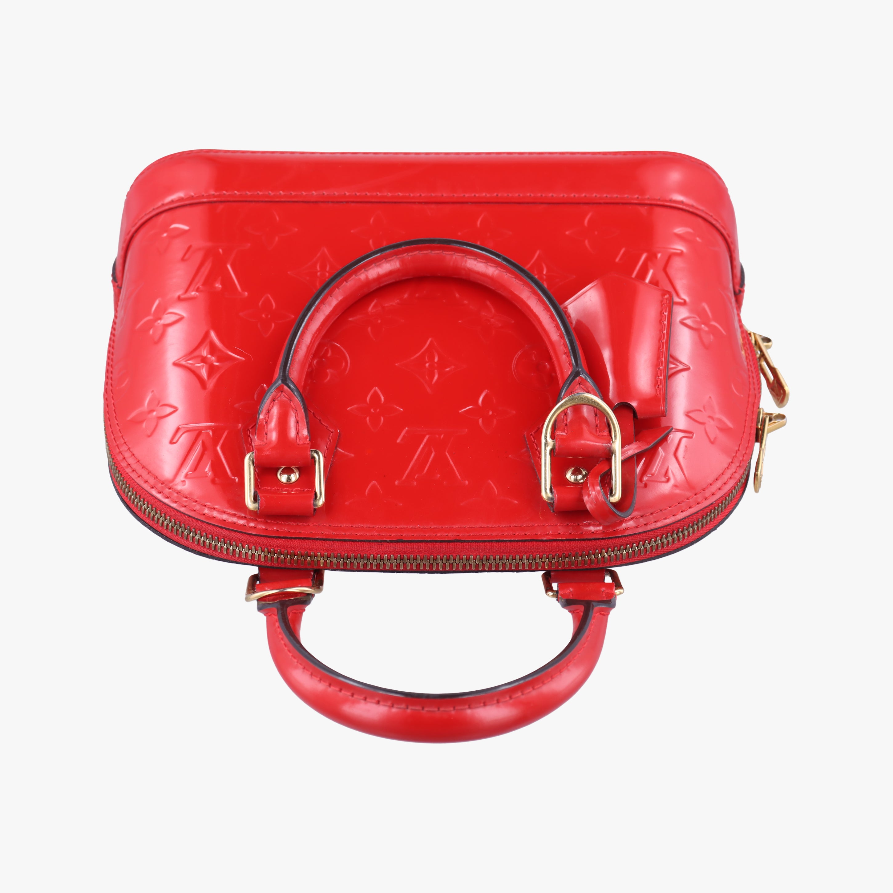 Pre-owned Louis Vuitton Alma BB CERISE Vernis M90174 shoulderbag | stylenewstar