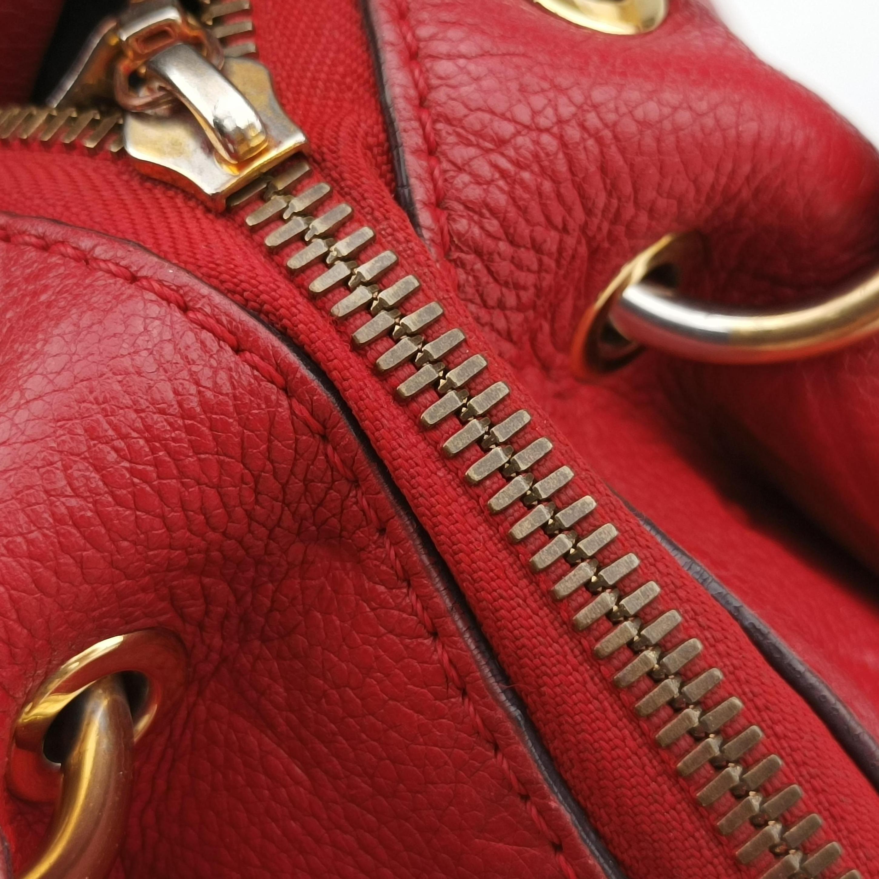 Pre-owned Louis Vuitton Pontus PM Red Monogram Empreinte M43720 shoulderbag | stylenewstar