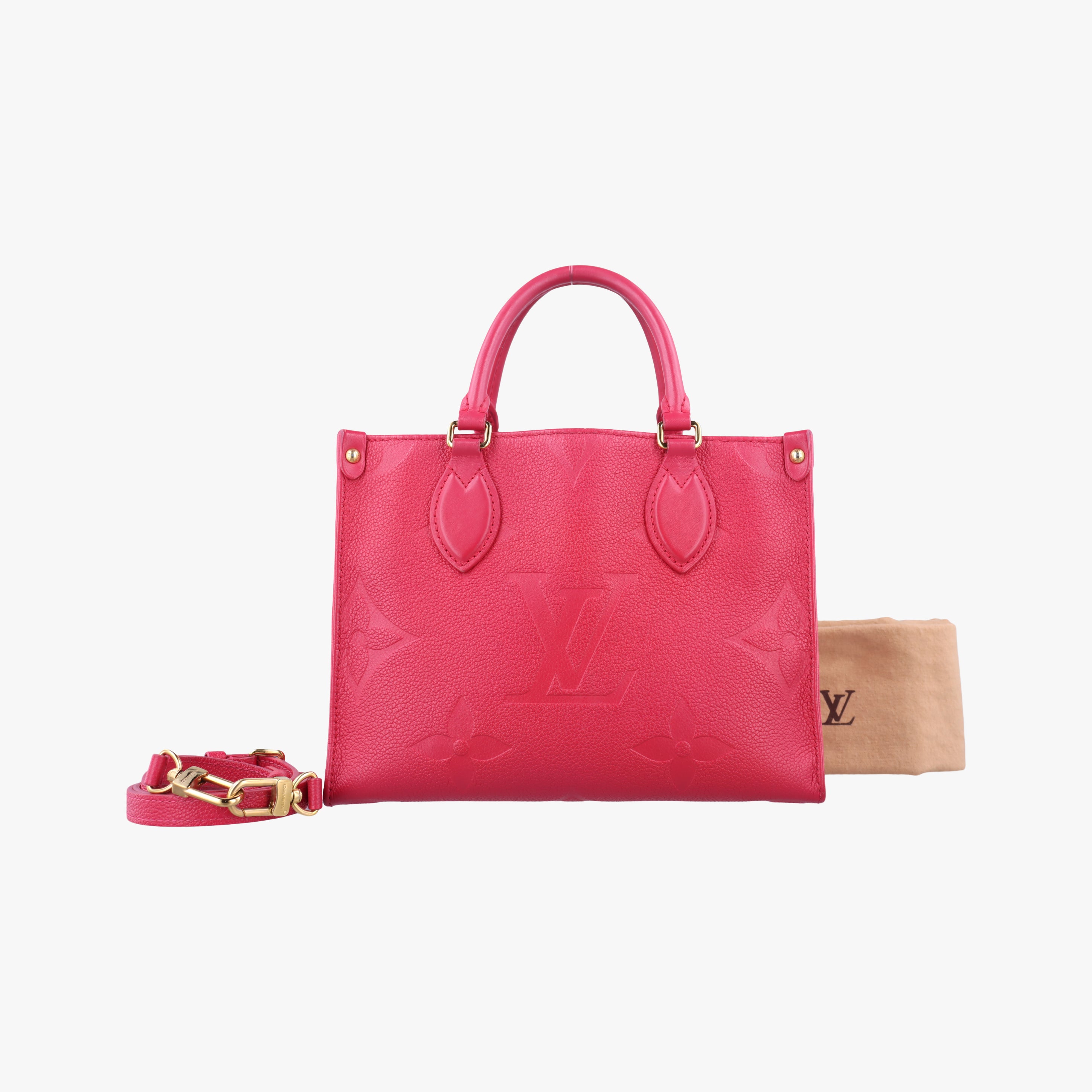 Pre-owned Louis Vuitton On The Go PM FREESIA Monogram Empreinte M45660 shoulderbag | stylenewstar