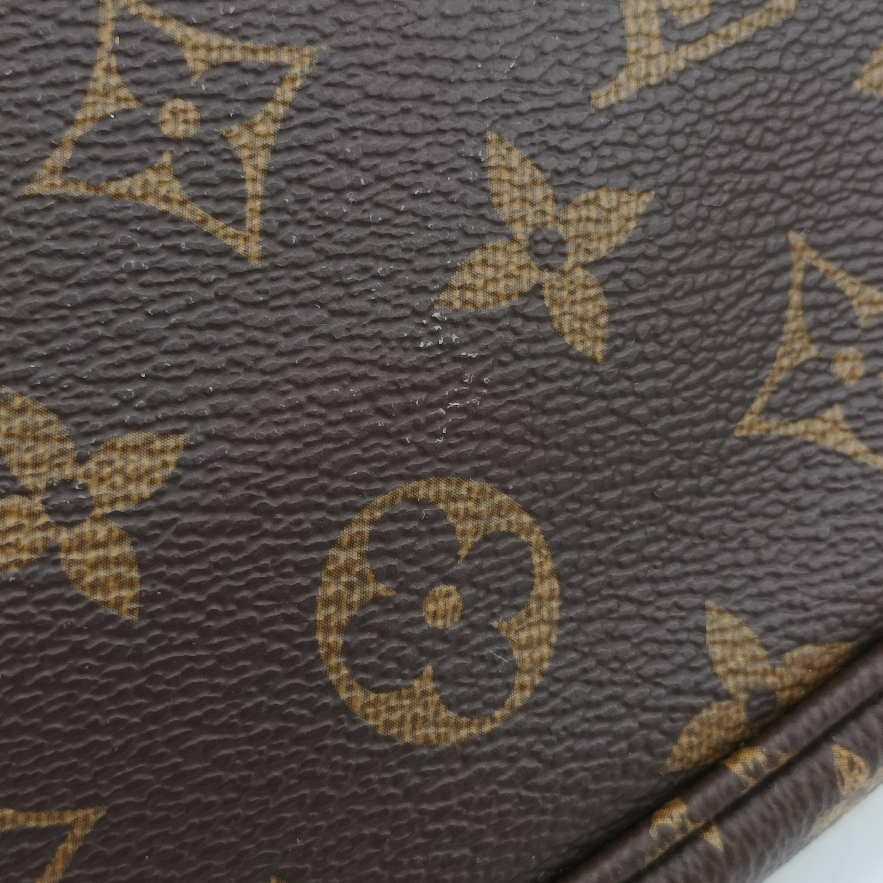 Pre-owned Louis Vuitton MULTI POCHETTE ACCESSOIRES MARRON×ROSE CLAIRE Monogram Canvas M44840 shoulderbag | stylenewstar