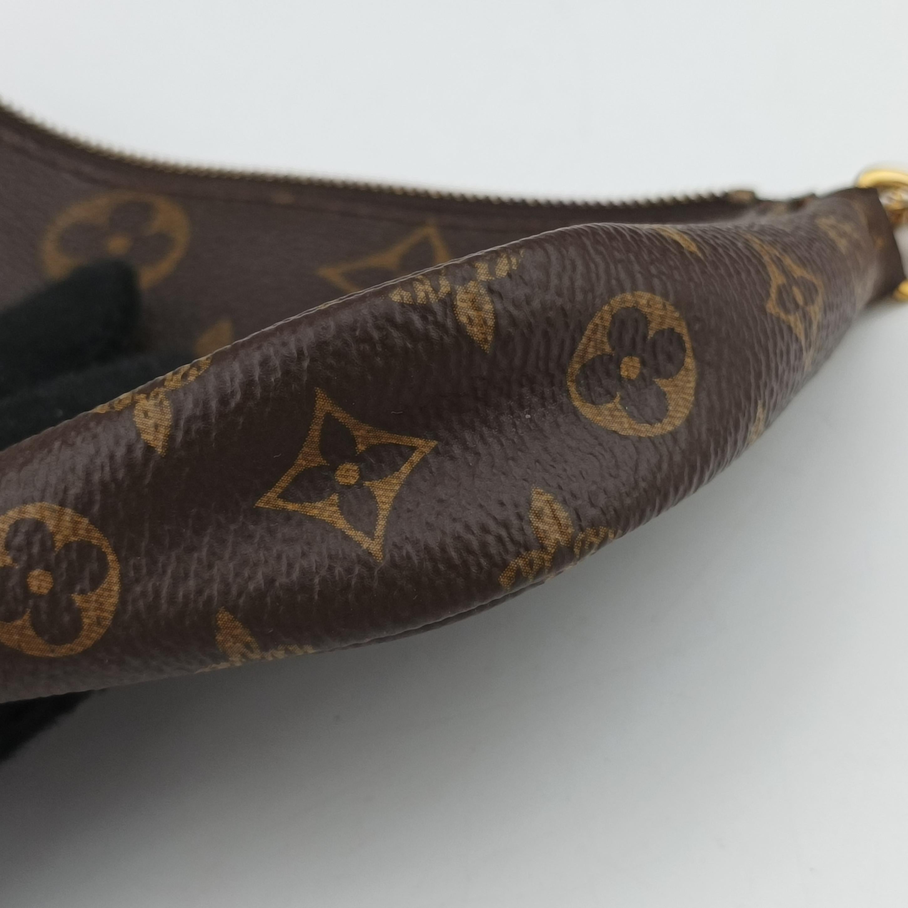 Pre-owned Louis Vuitton MULTI POCHETTE ACCESSOIRES MARRON×ROSE CLAIRE Monogram Canvas M44840 shoulderbag | stylenewstar
