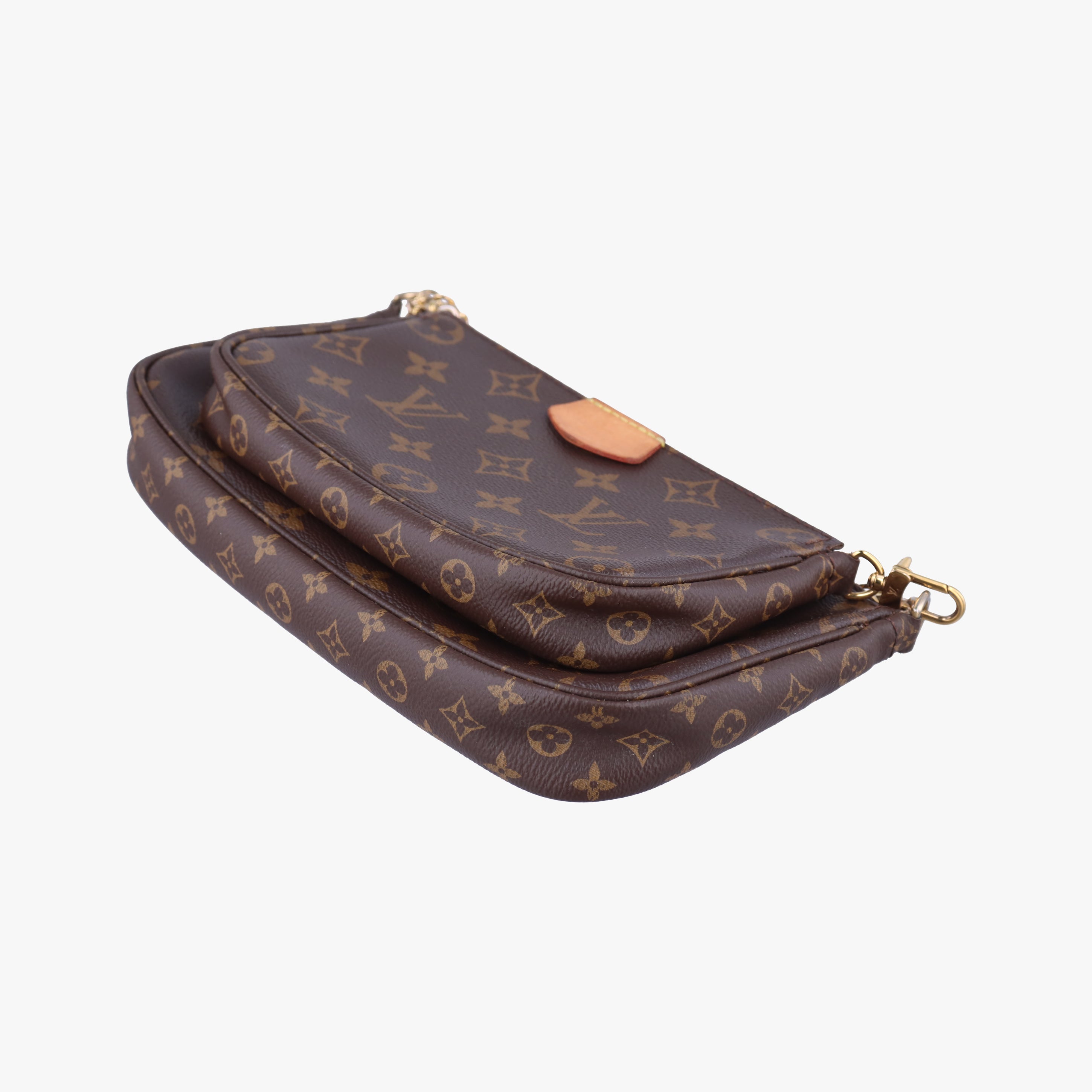 Pre-owned Louis Vuitton MULTI POCHETTE ACCESSOIRES MARRON×ROSE CLAIRE Monogram Canvas M44840 shoulderbag | stylenewstar