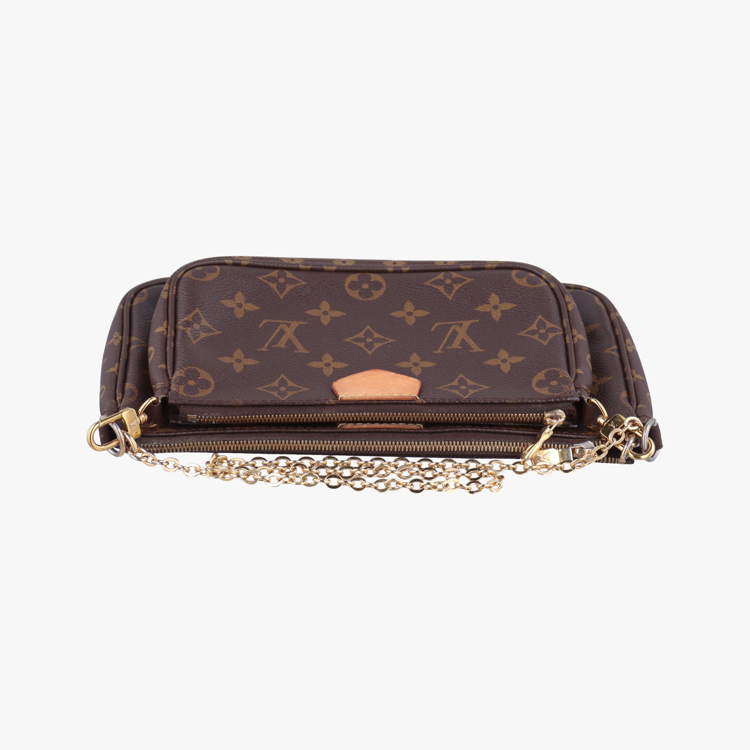 Pre-owned Louis Vuitton MULTI POCHETTE ACCESSOIRES MARRON×ROSE CLAIRE Monogram Canvas M44840 shoulderbag | stylenewstar