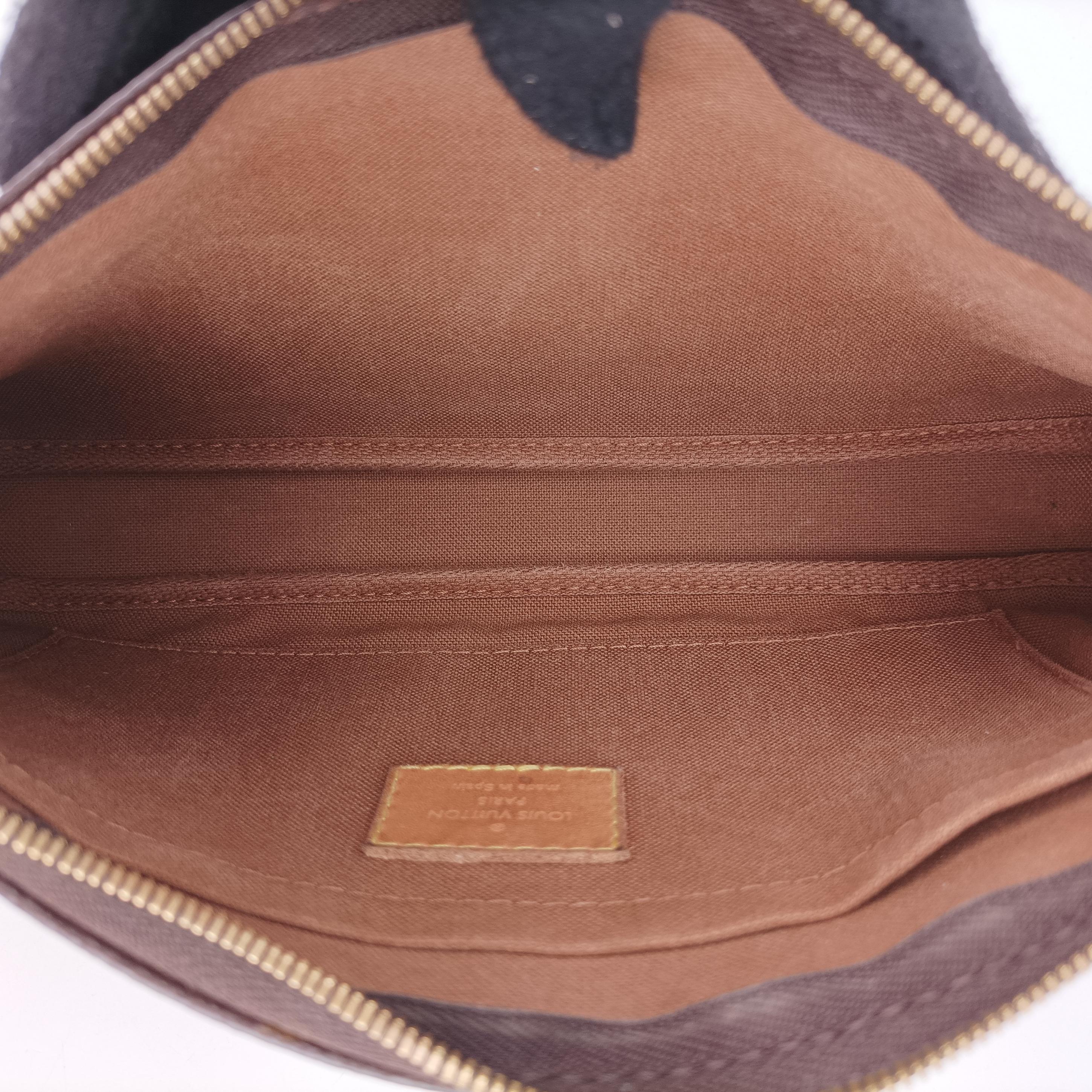 Pre-owned Louis Vuitton MULTI POCHETTE ACCESSOIRES MARRON×ROSE CLAIRE Monogram Canvas M44840 shoulderbag | stylenewstar