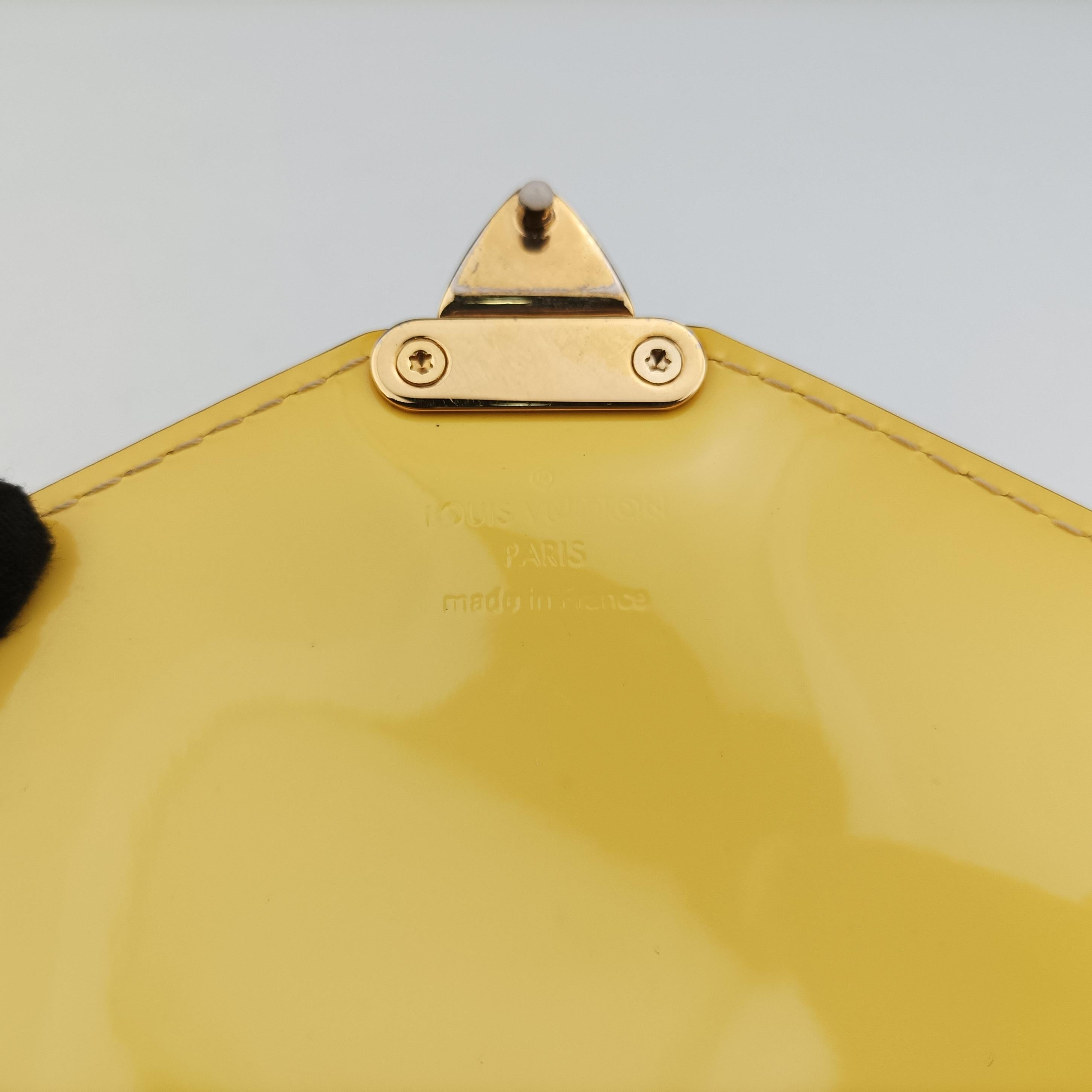 Pre-owned Louis Vuitton Monceau BB Yellow Vernis M40978 shoulderbag | stylenewstar