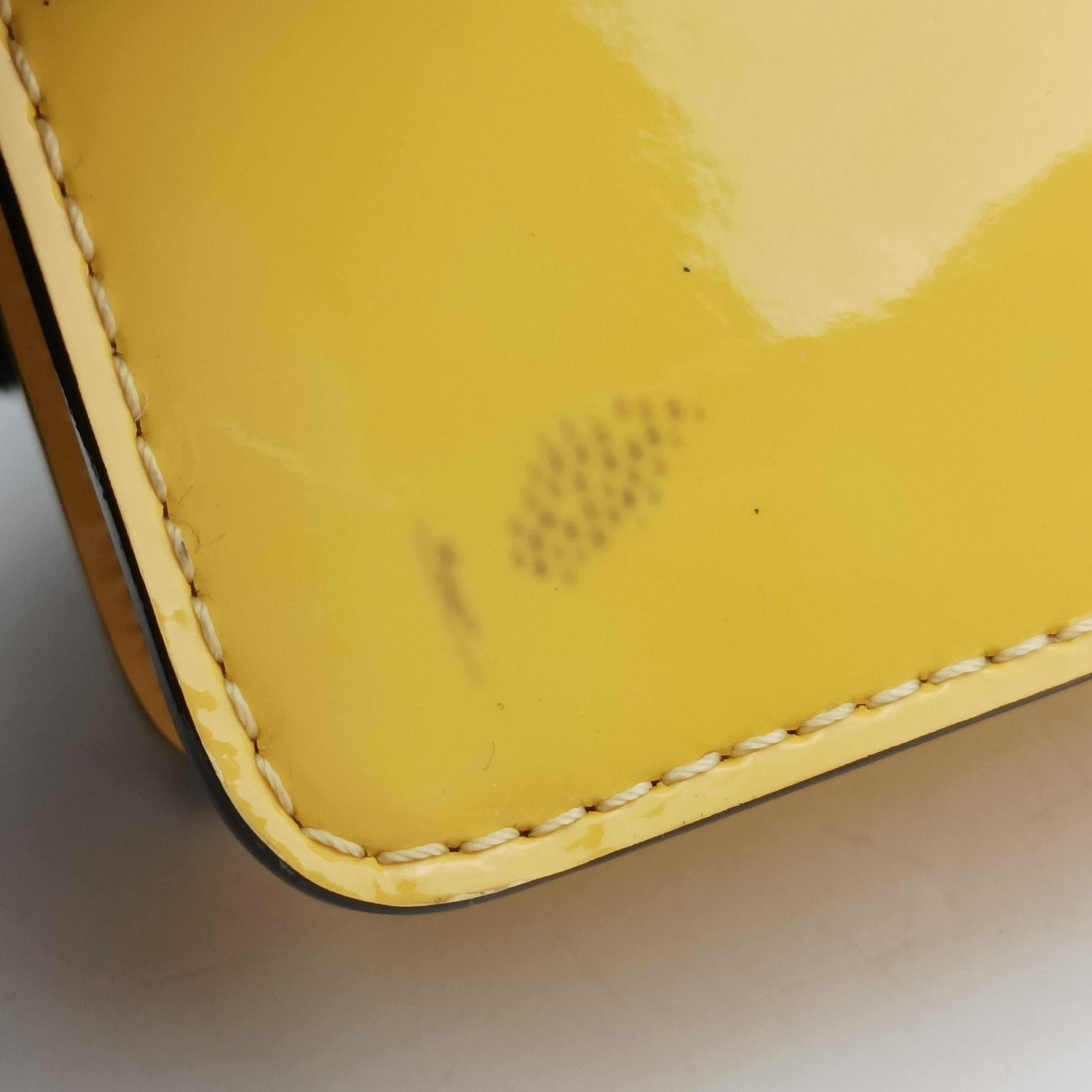 Pre-owned Louis Vuitton Monceau BB Yellow Vernis M40978 shoulderbag | stylenewstar